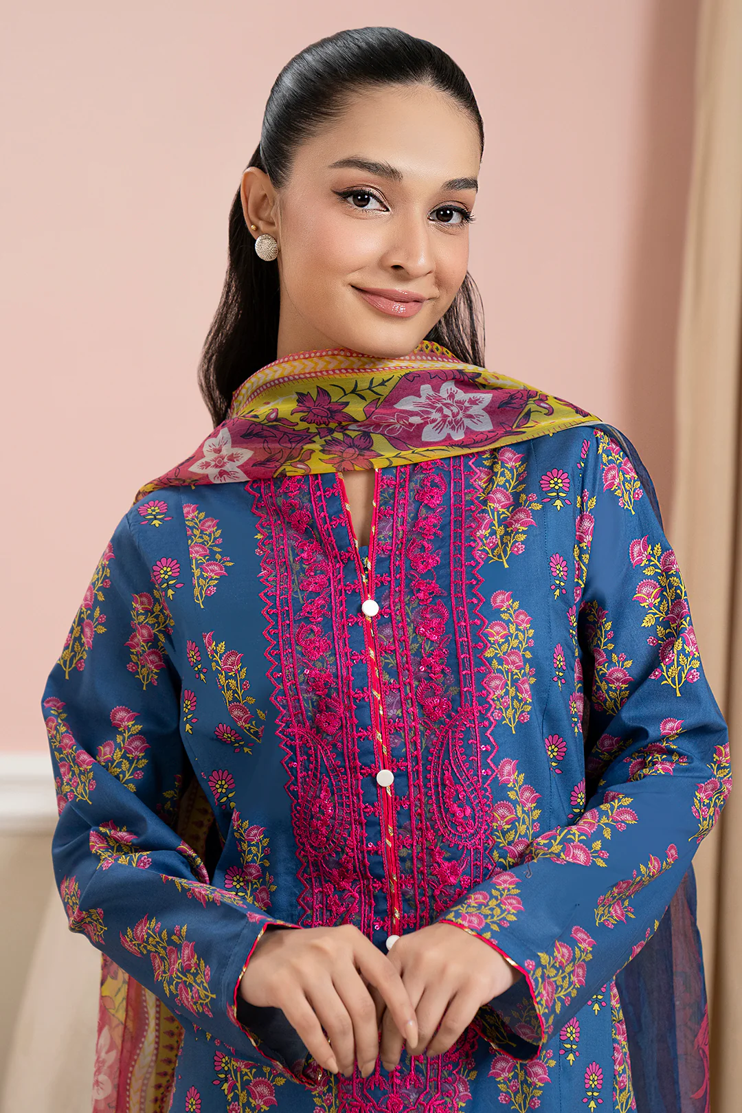 Embroidered Kurta Dupatta - 2880 - Image 7