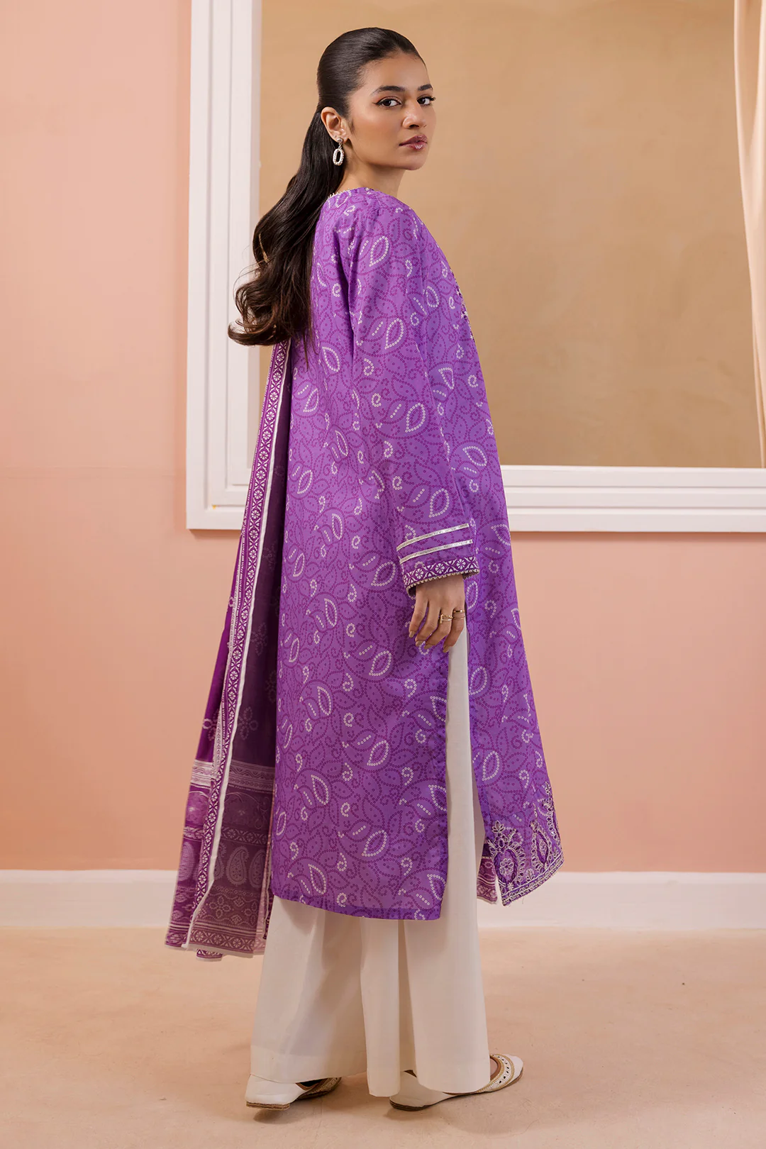 Embroidered Kurta Dupatta - 3212 - Image 8