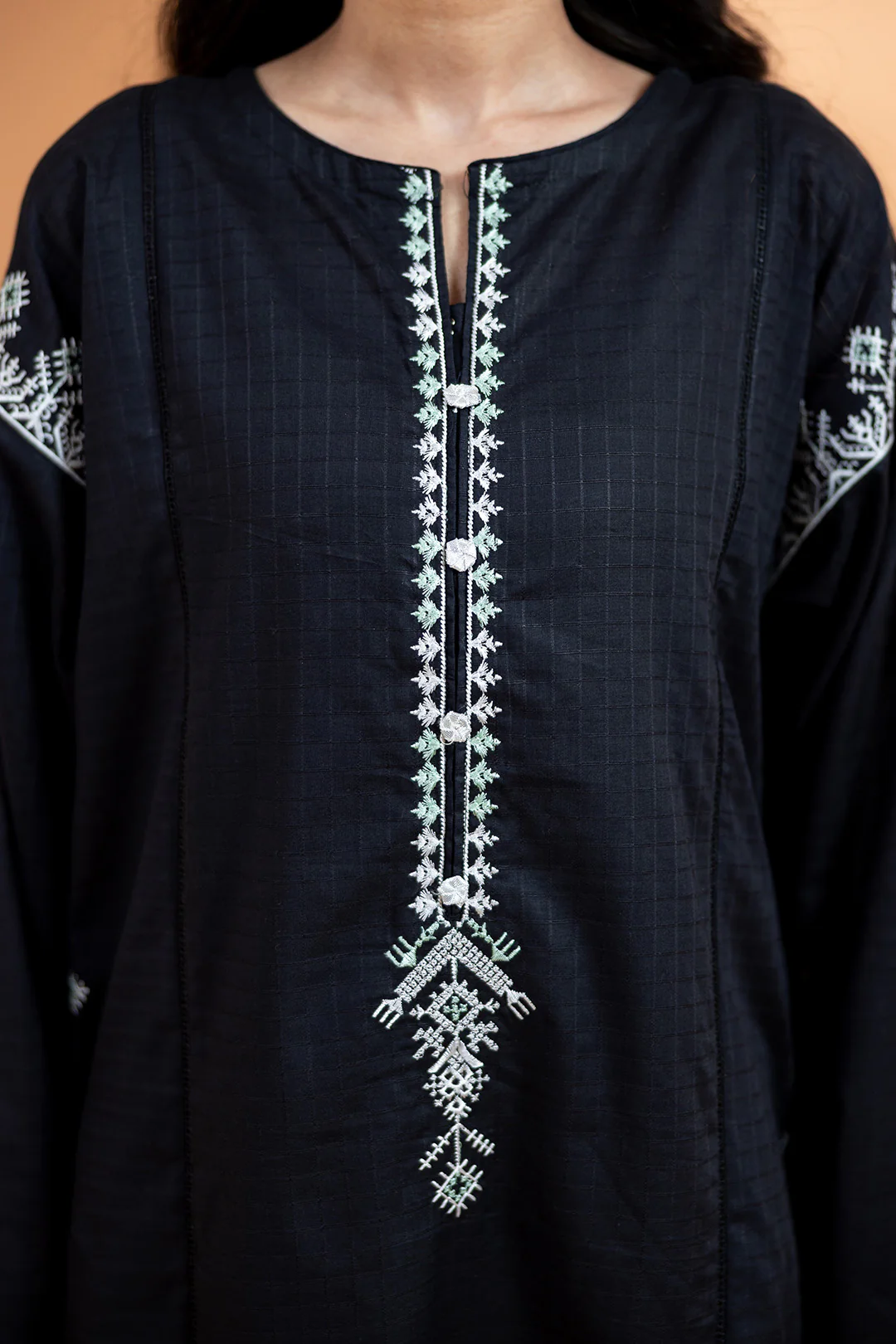 Embroidered Kurta Dupatta - 2505 - Image 6