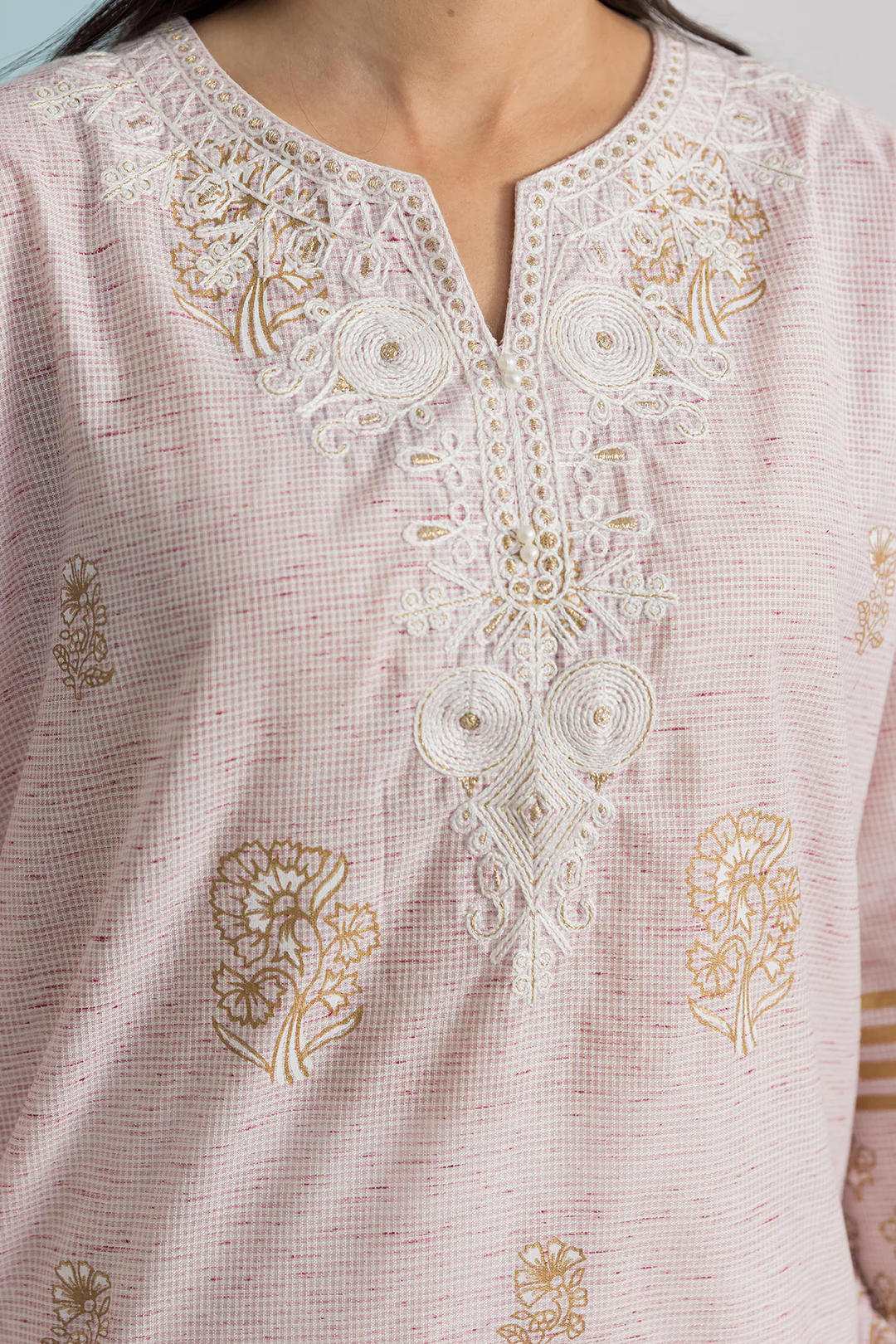 Embroidered Kurta Dupatta - 2506 - Image 6