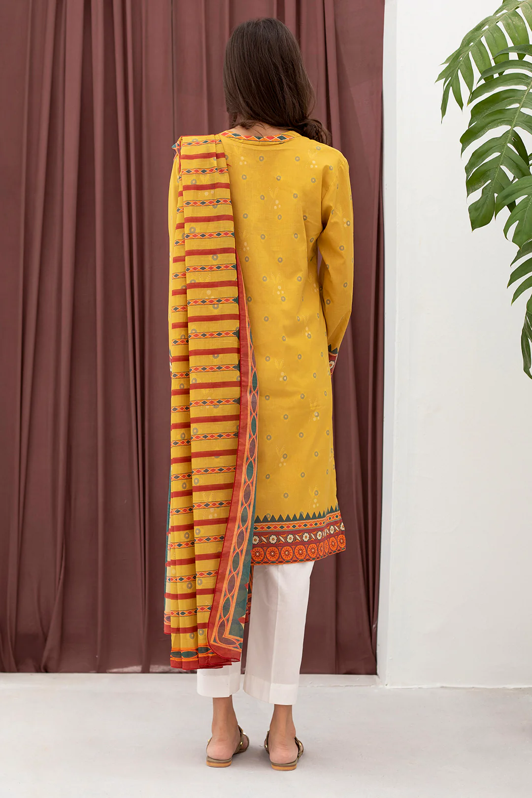 Embroidered  Kurta Dupatta - 0497 - Image 6