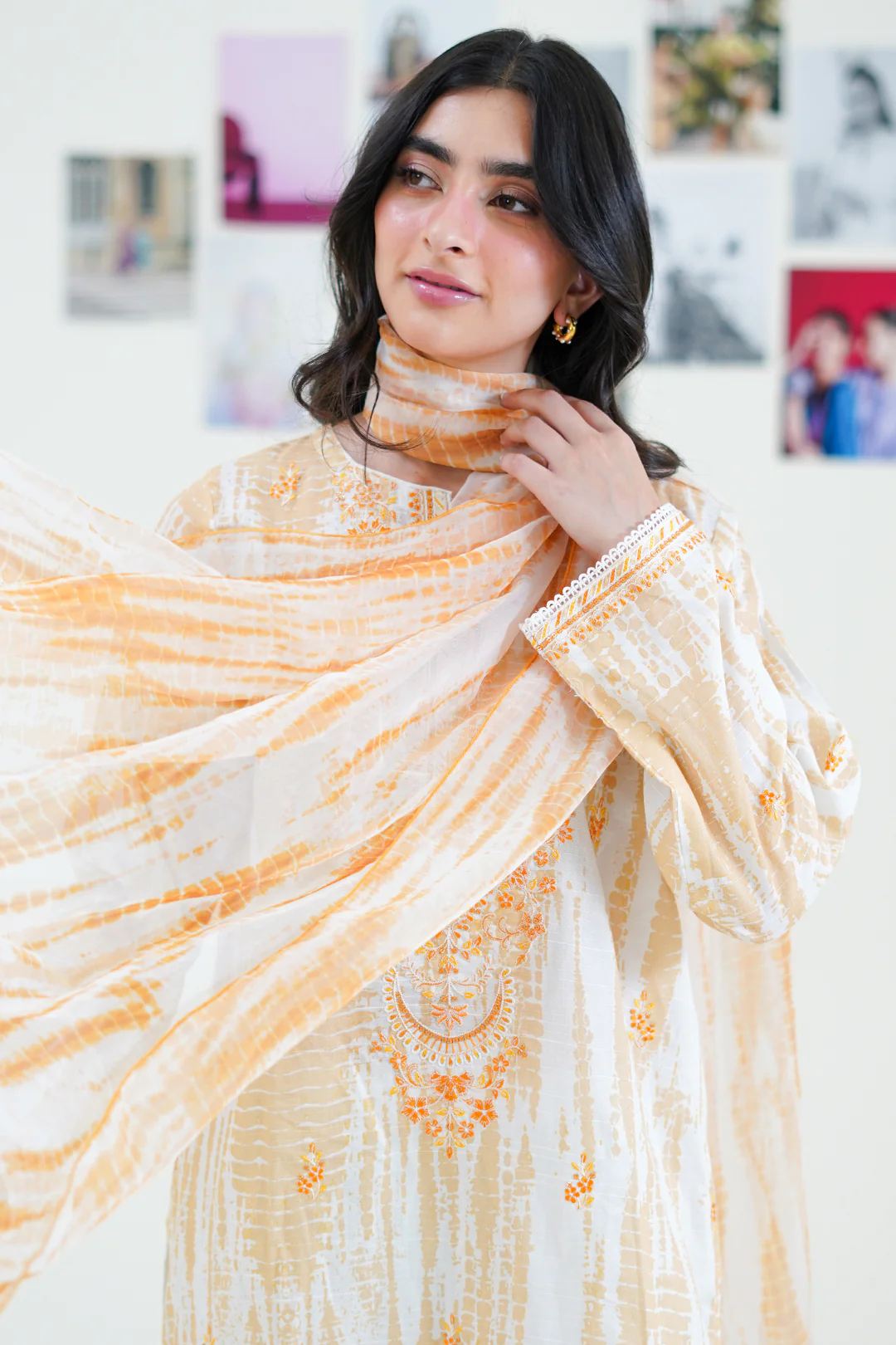 Embroidered Kurta Dupatta - 1705 - Image 6