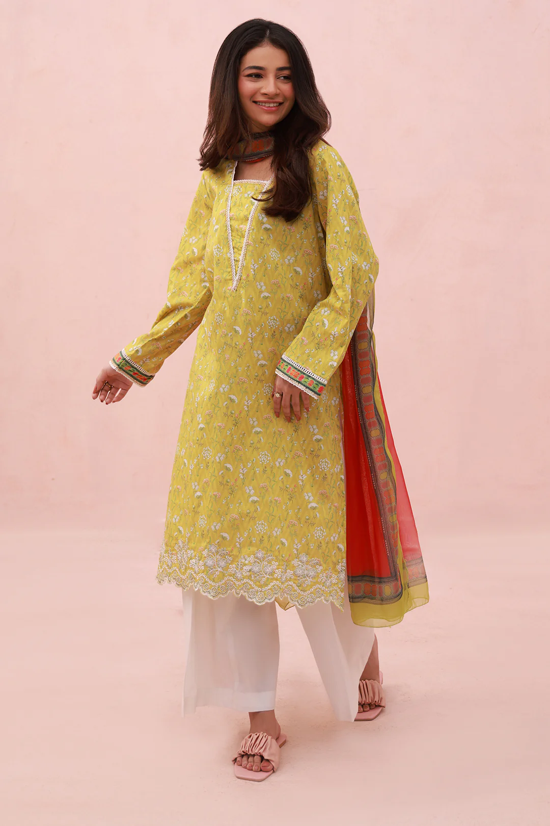 Embroidered Kurta Dupatta - 1905 - Image 2