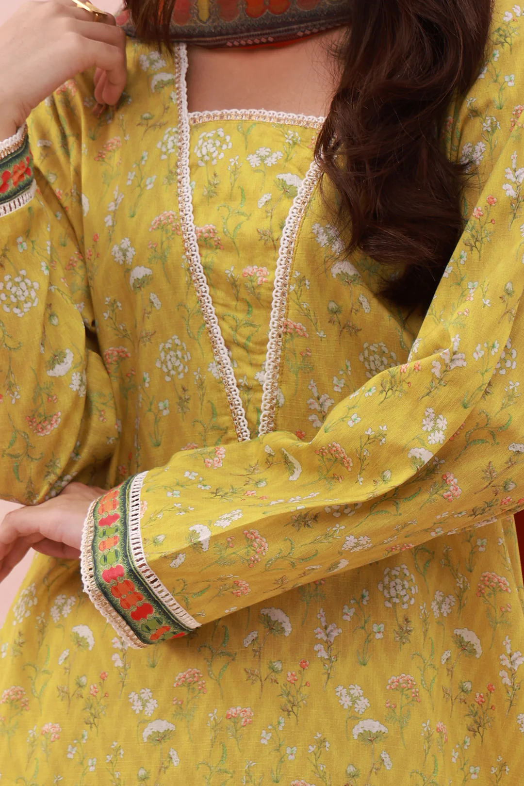 Embroidered Kurta Dupatta - 1905 - Image 4