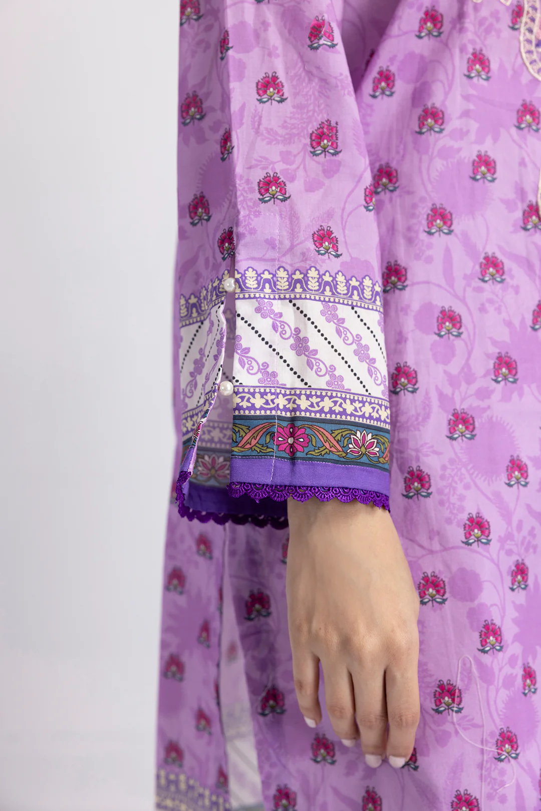Embroidered Kurta Dupatta - 1430 - Image 9