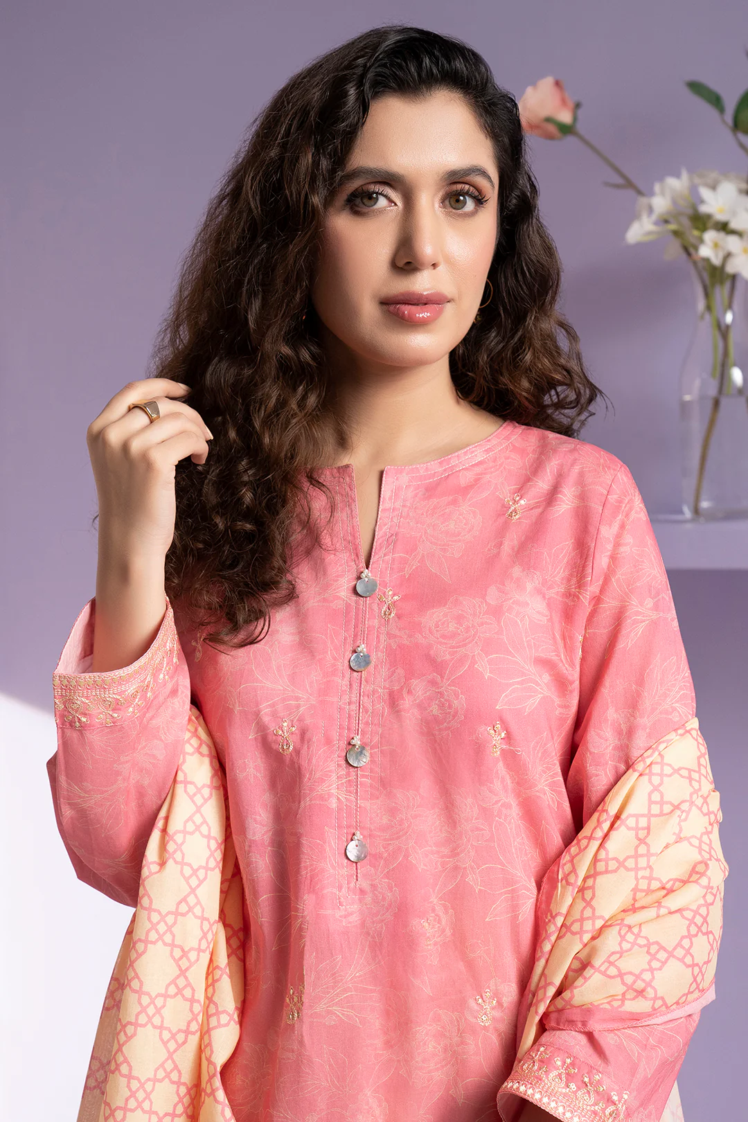 Embroidered Kurta Dupatta - 1431 - Image 2