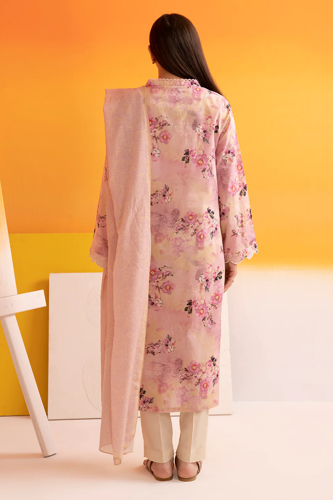 Embroidered Kurta Dupatta - 1552 - Image 6