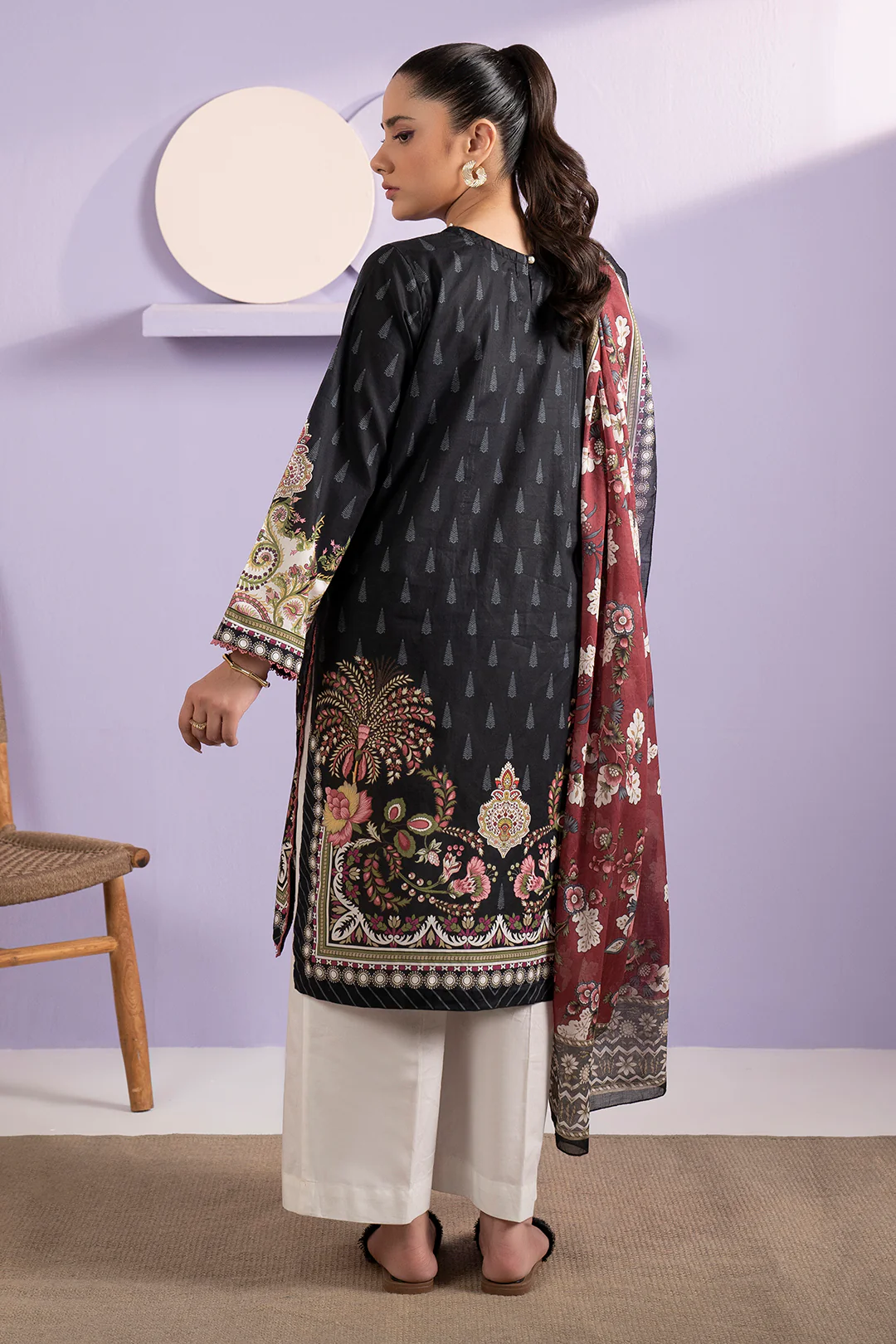 Embroidered Kurta Dupatta - 1669 - Image 7