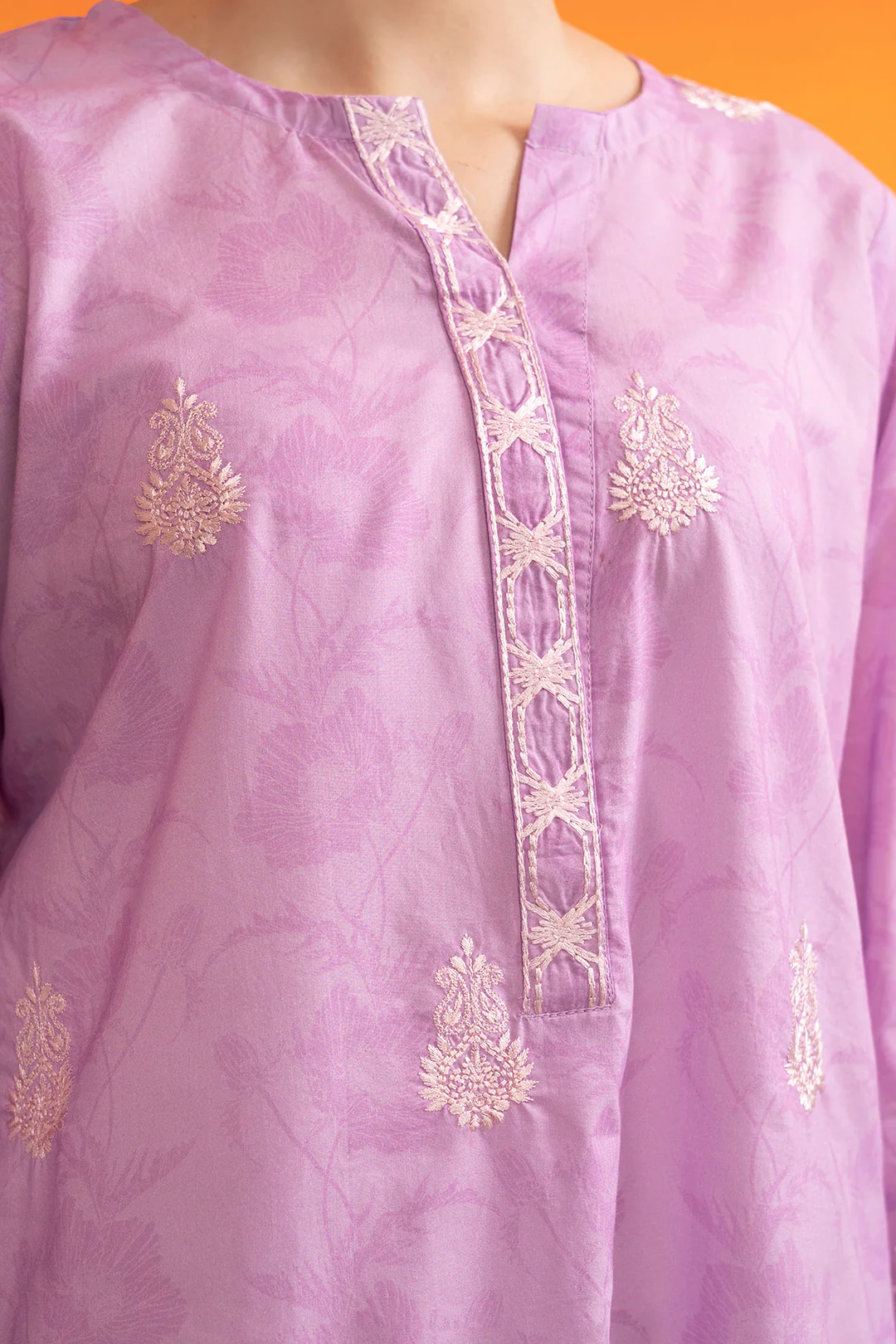 Embroidered Kurta Dupatta - 1670 - Image 10