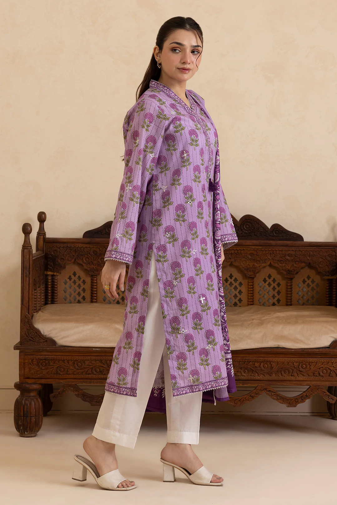 Embroidered Kurta Dupatta - 1671 - Image 2