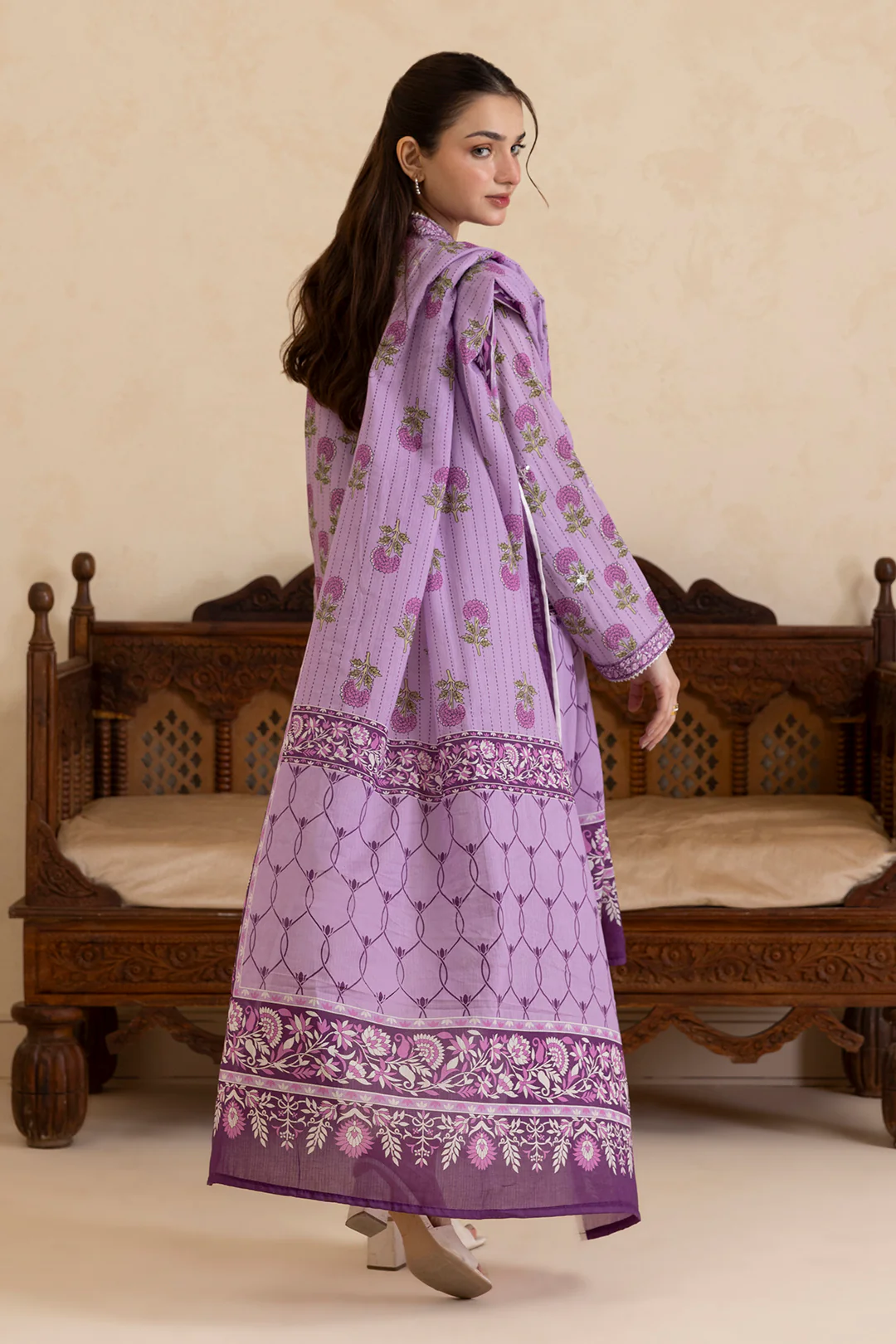 Embroidered Kurta Dupatta - 1671 - Image 3