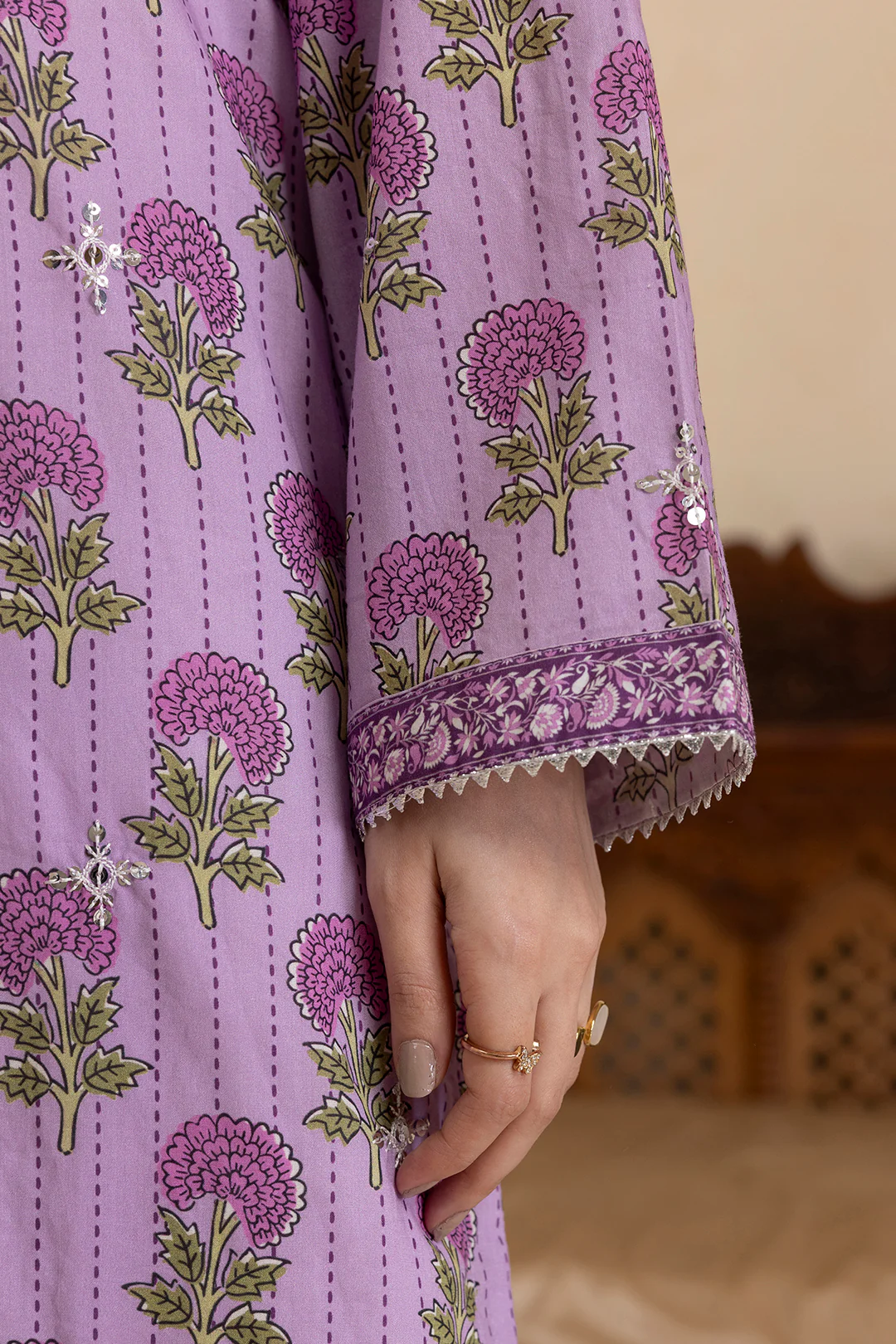 Embroidered Kurta Dupatta - 1671 - Image 5