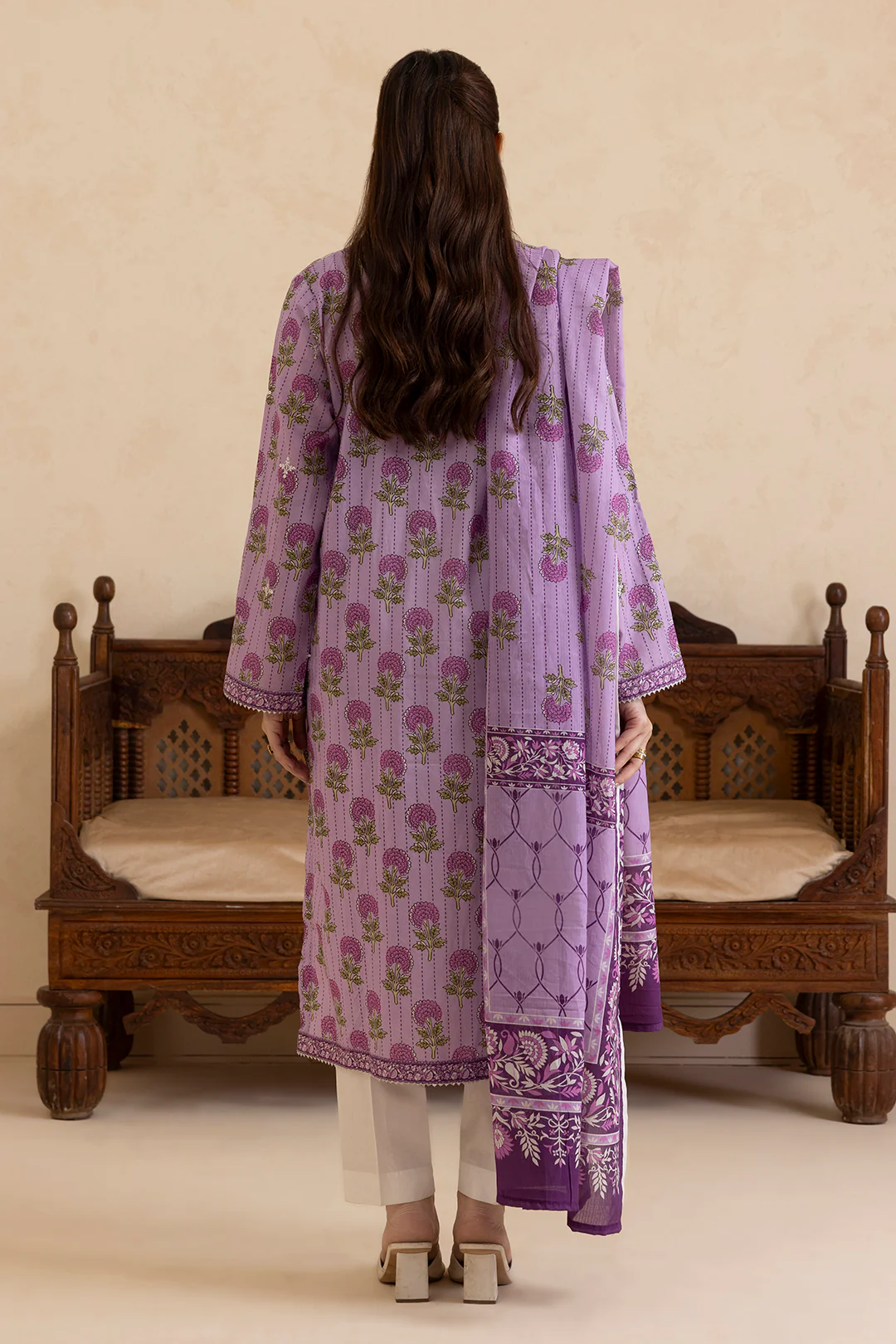 Embroidered Kurta Dupatta - 1671 - Image 7