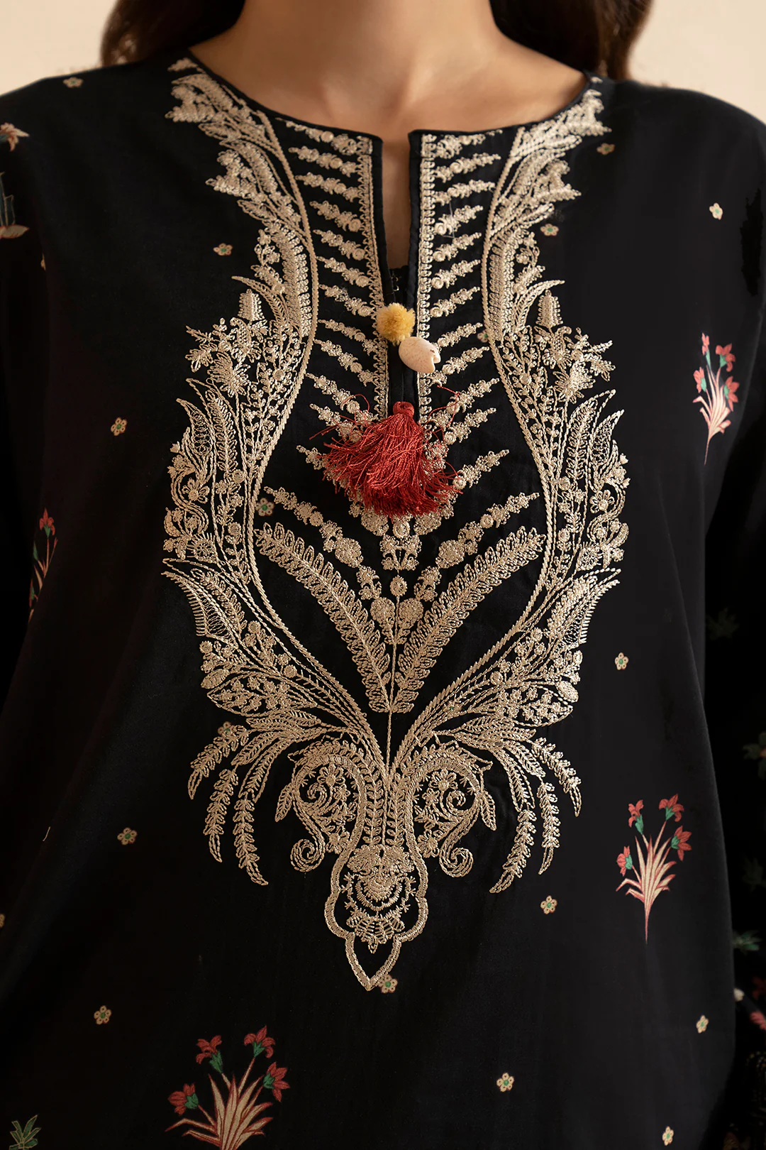 Embroidered Kurta Dupatta - 1808 - Image 3