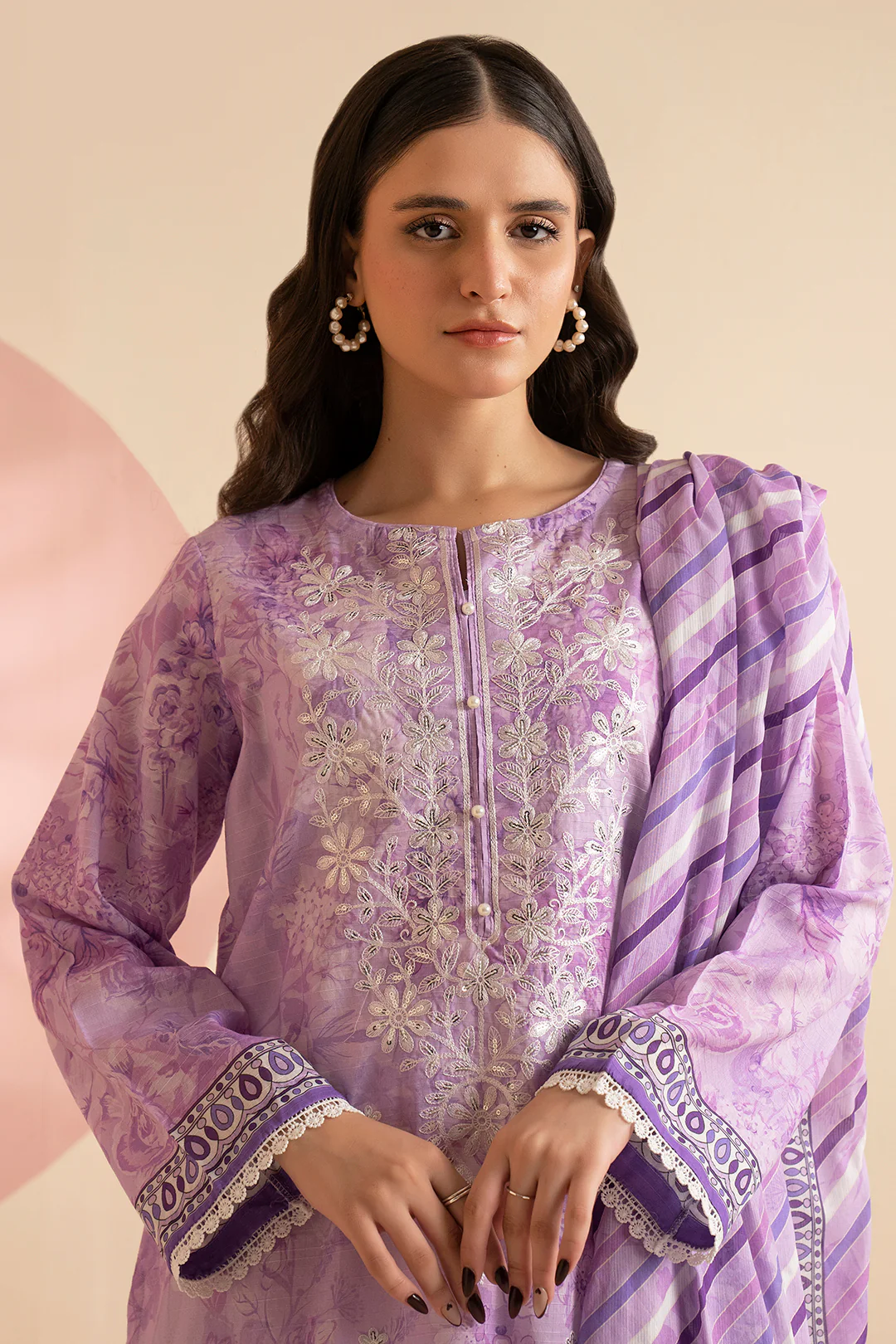 Embroidered Kurta Dupatta - 1850