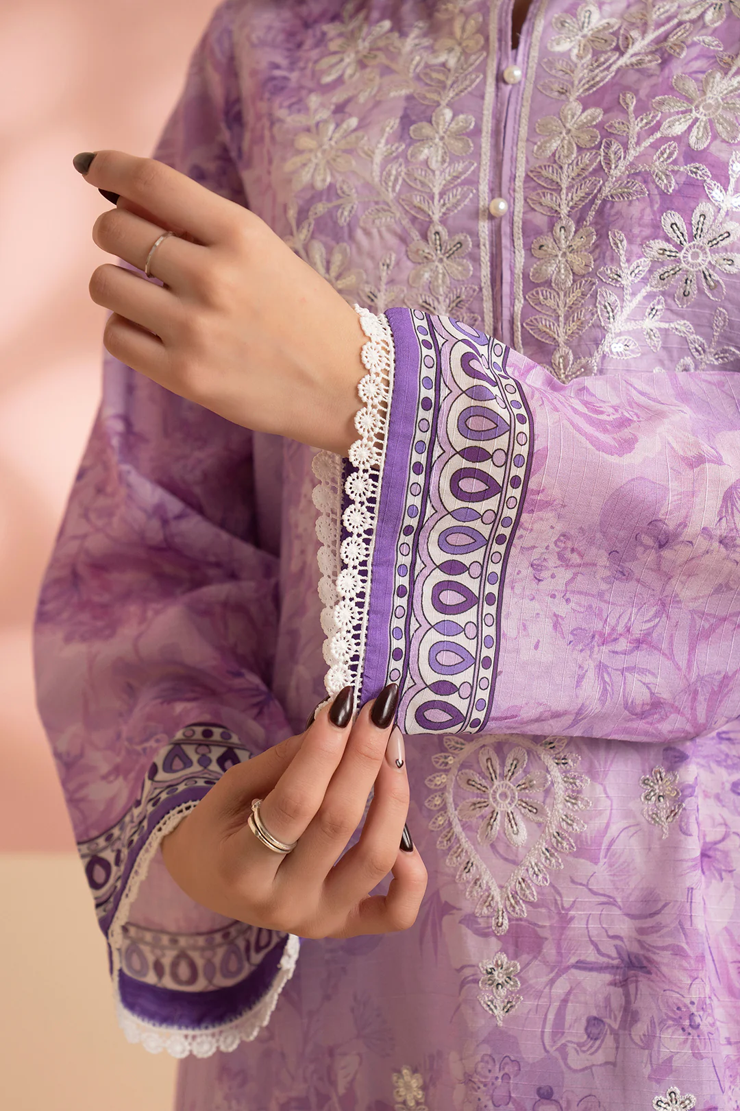 Embroidered Kurta Dupatta - 1850 - Image 4