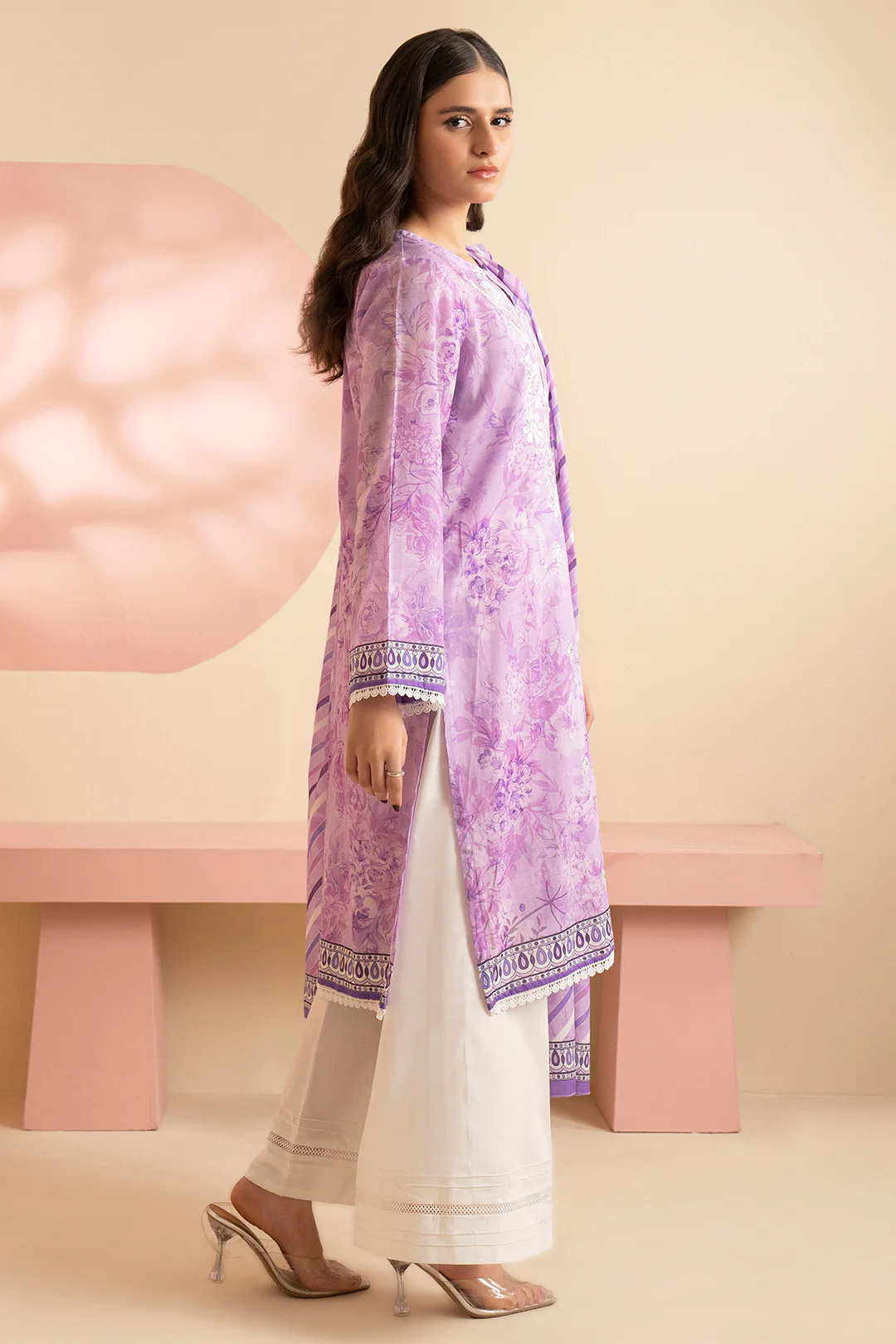 Embroidered Kurta Dupatta - 1850 - Image 5