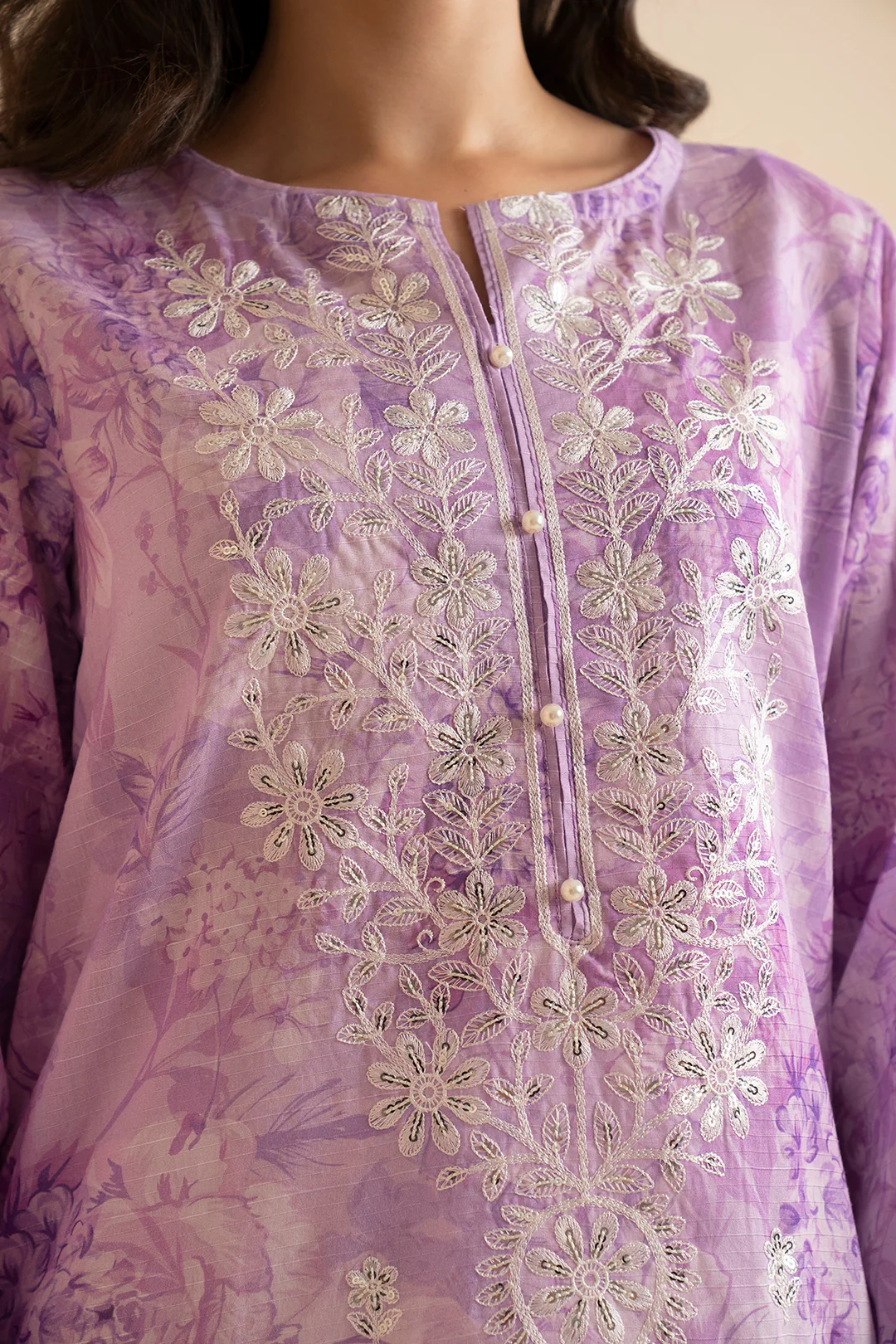 Embroidered Kurta Dupatta - 1850 - Image 6