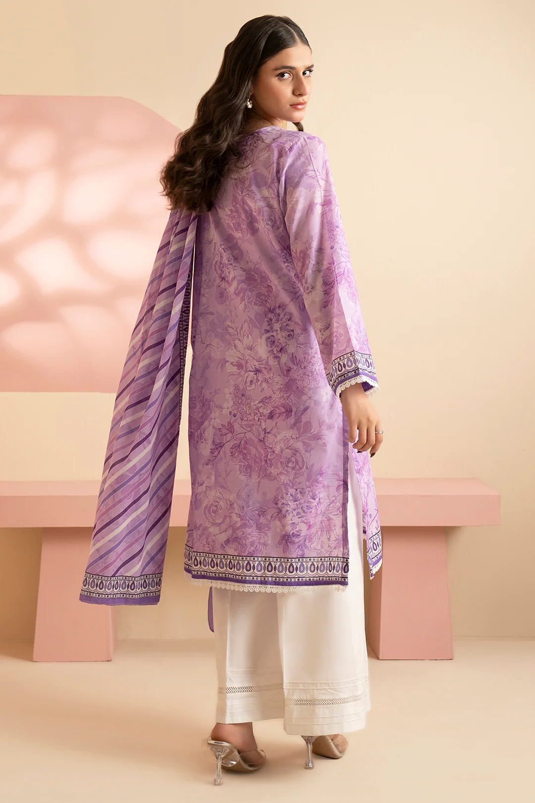 Embroidered Kurta Dupatta - 1850 - Image 7