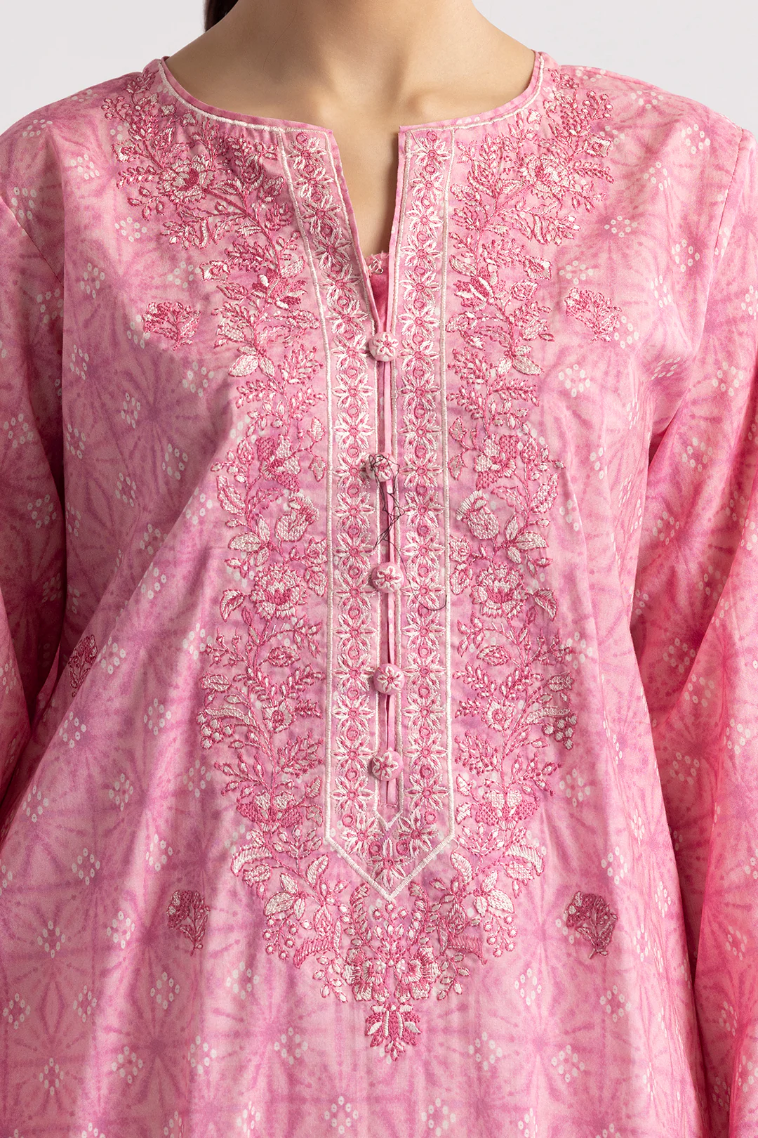 Embroidered Kurta Dupatta - 1851 - Image 3