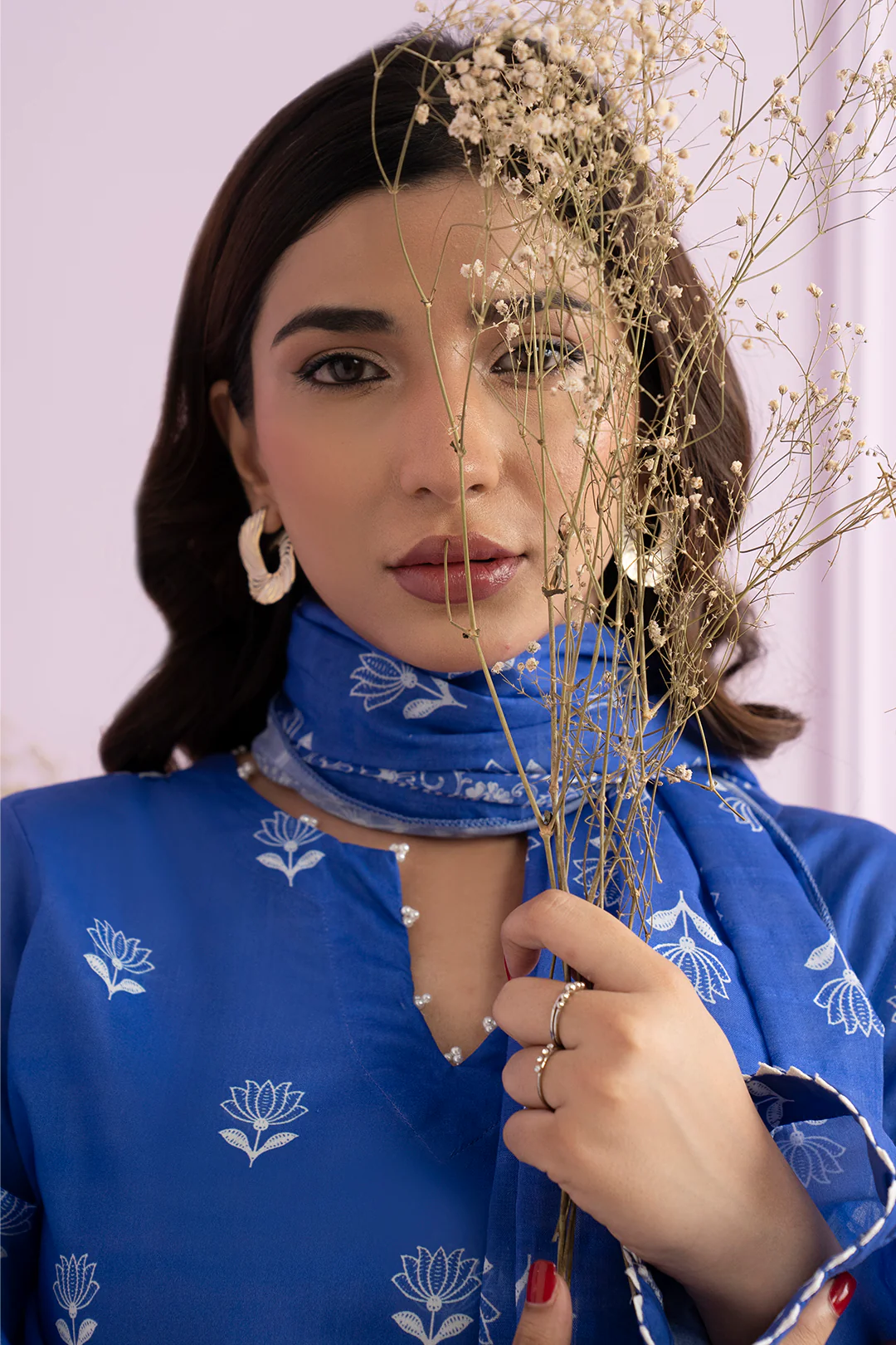 Embroidered Kurta Dupatta - 2040 - Image 4