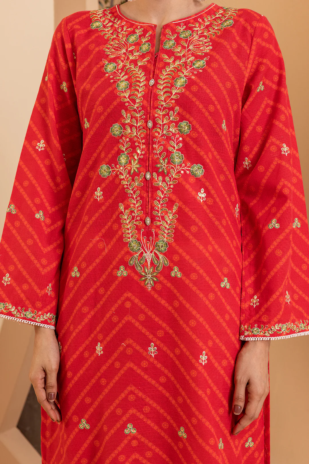 Embroidered Kurta Dupatta - 3111 - Image 5
