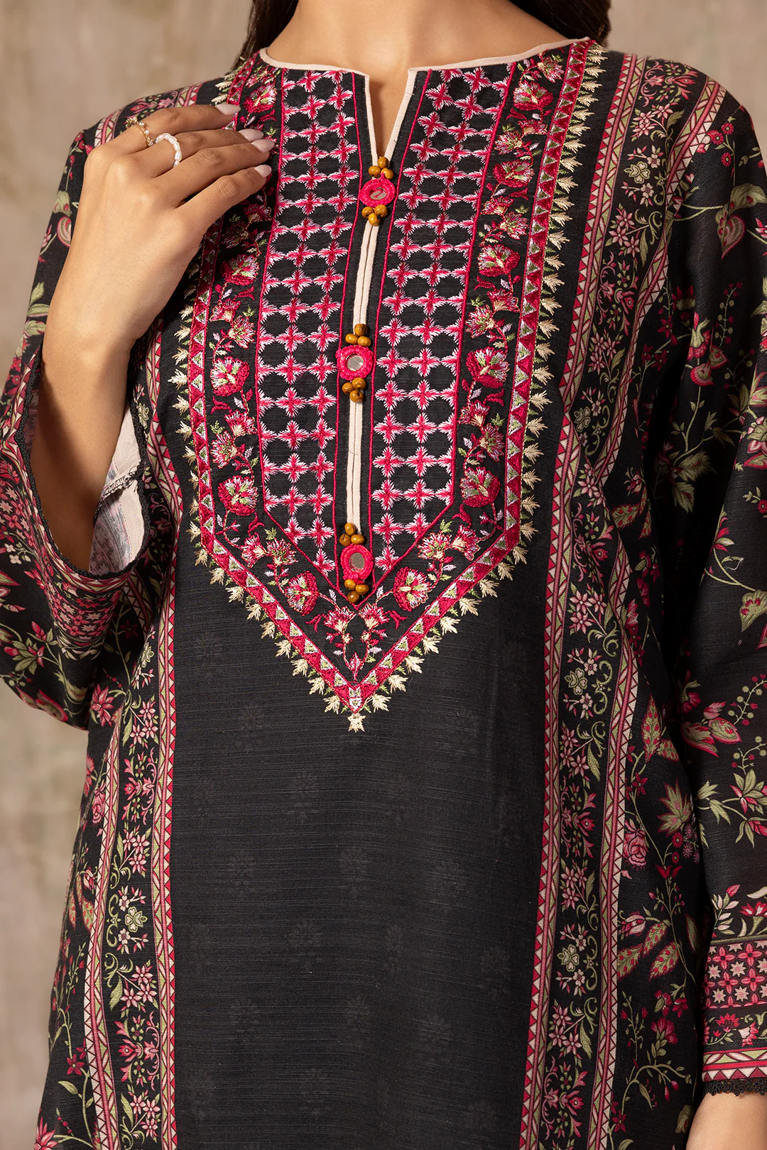 Embroidered Kurta Dupatta - 3146 - Image 5