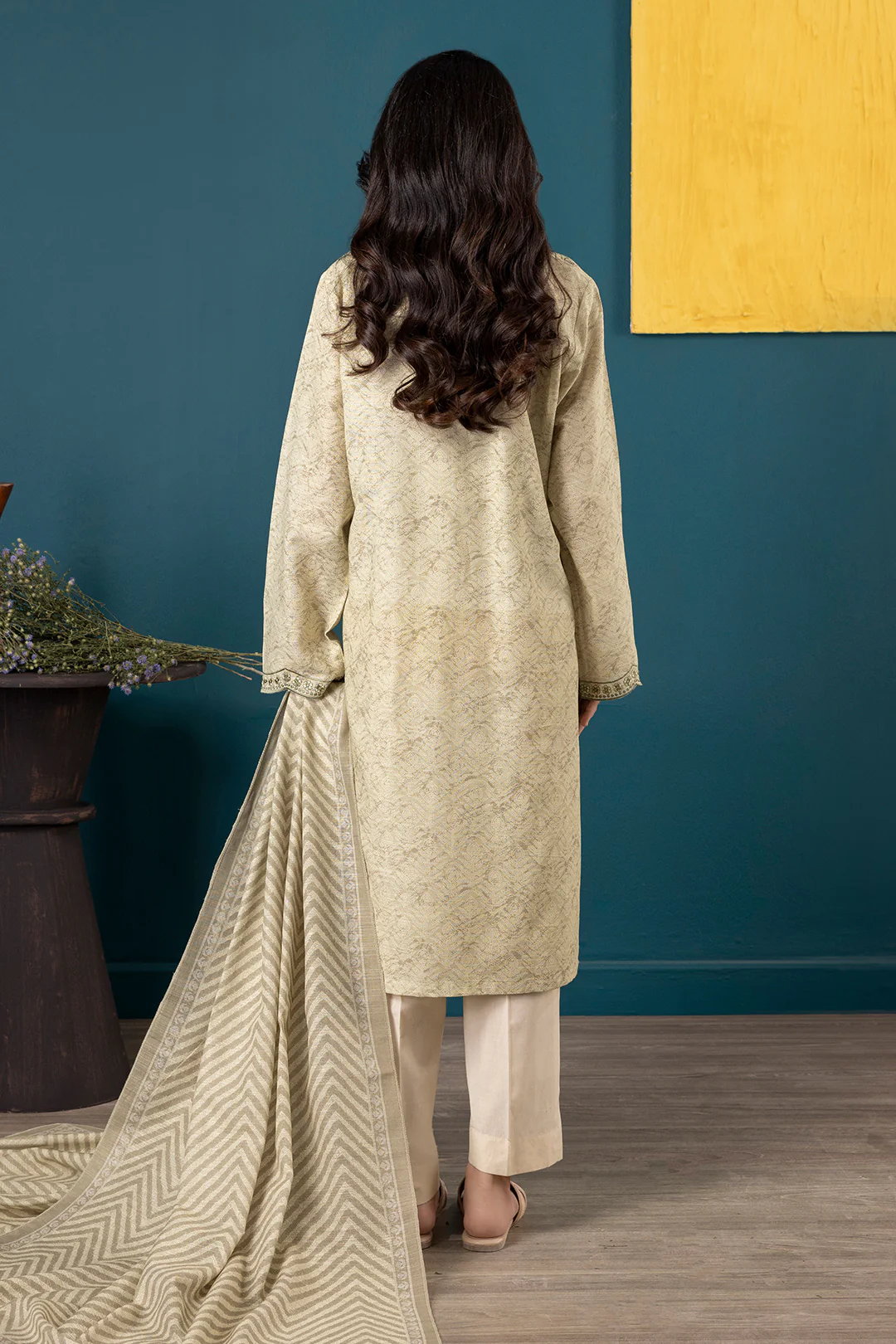 Embroidered Kurta Dupatta - 2692 - Image 10