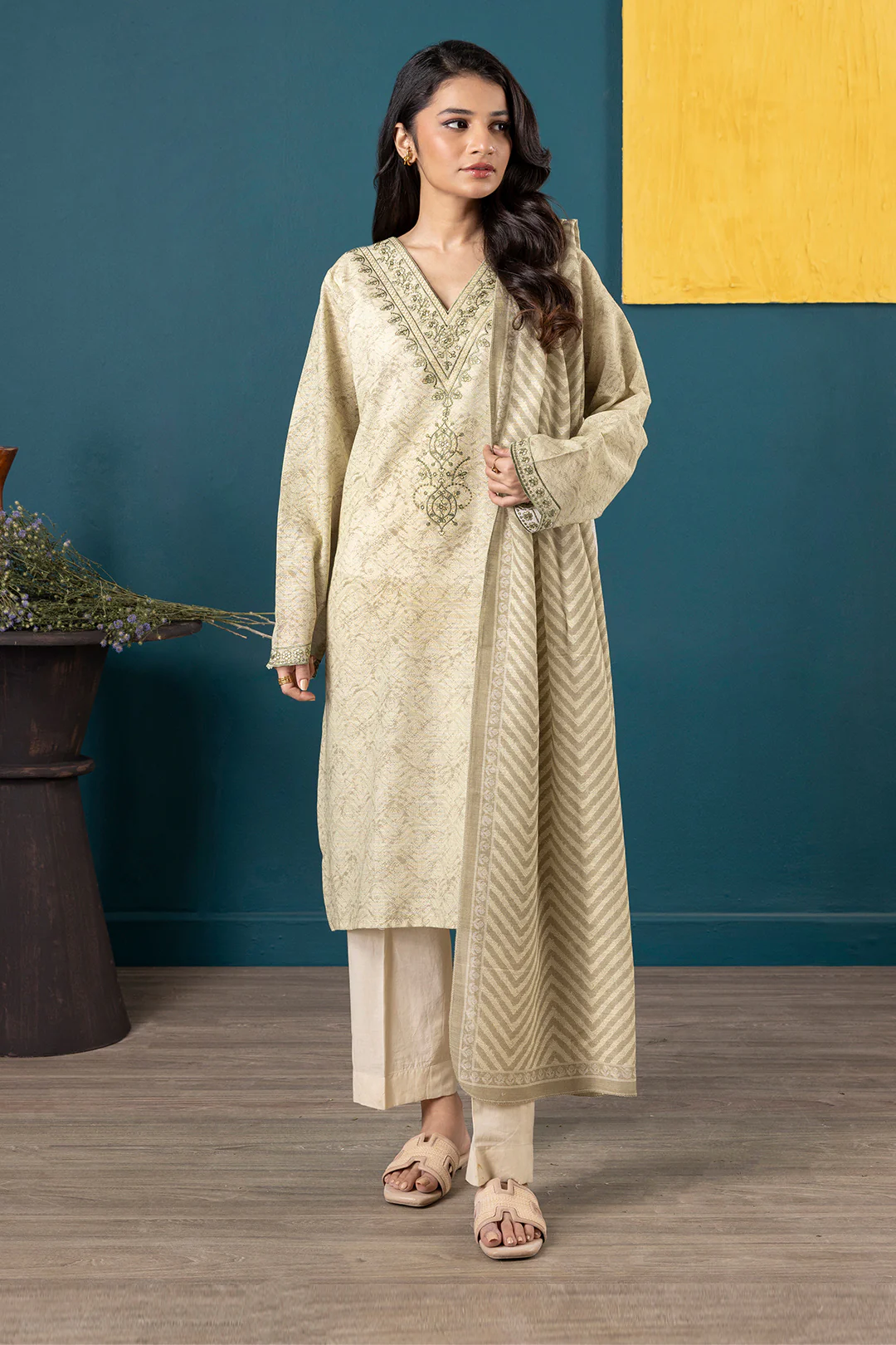 Embroidered Kurta Dupatta - 2692 - Image 2