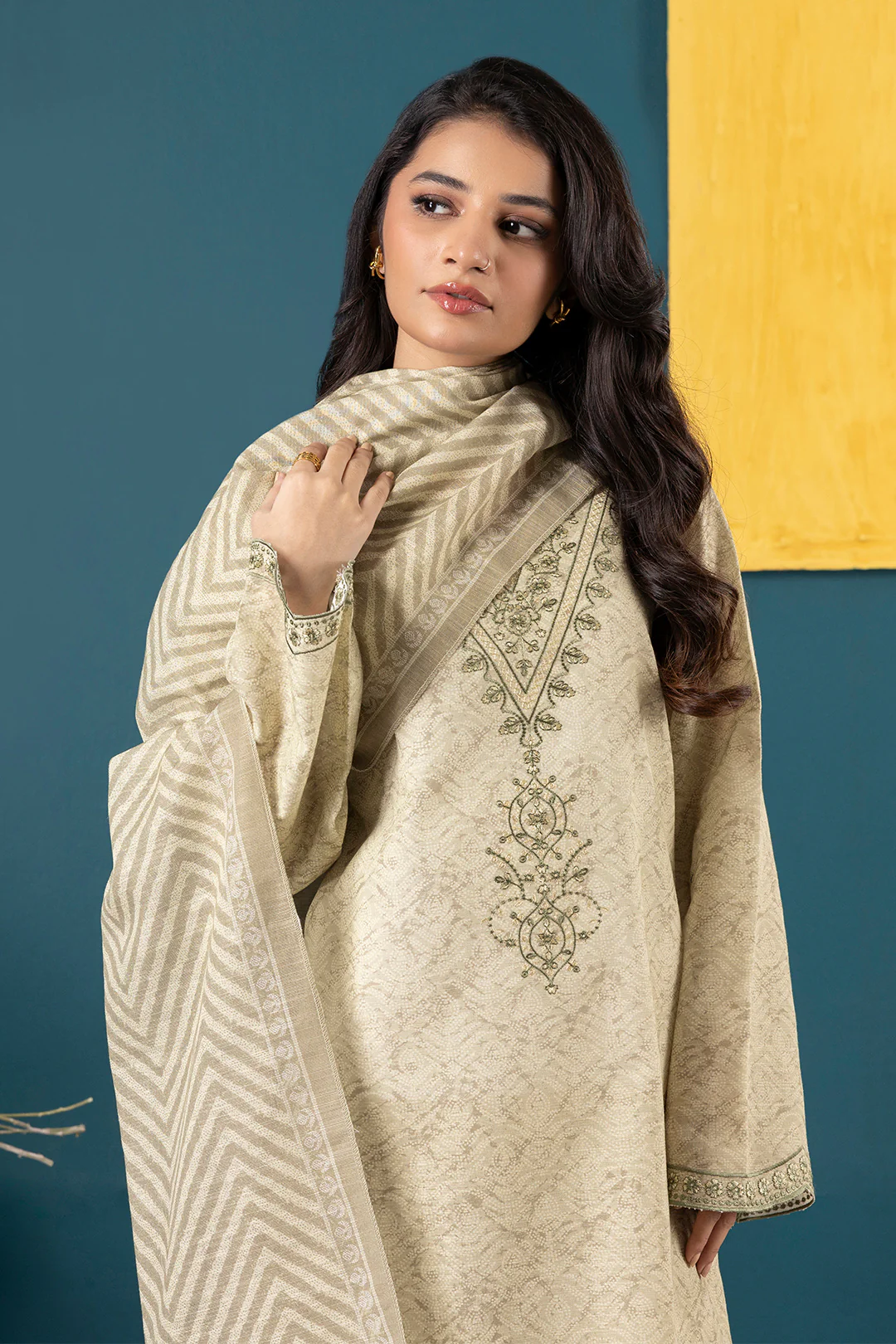Embroidered Kurta Dupatta - 2692 - Image 3