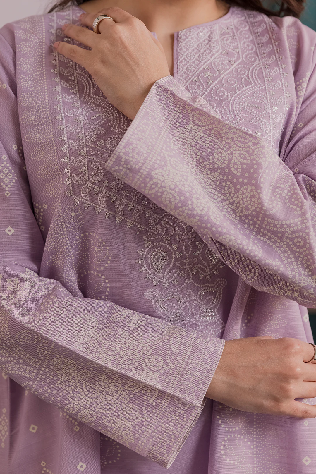 Embroidered Kurta Dupatta - 2693 - Image 6