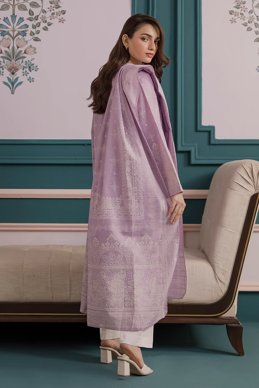 Embroidered Kurta Dupatta - 2693 - Image 7