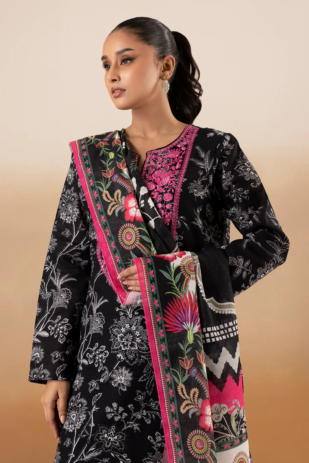 Embroidered Kurta Dupatta - 2771 - Image 3
