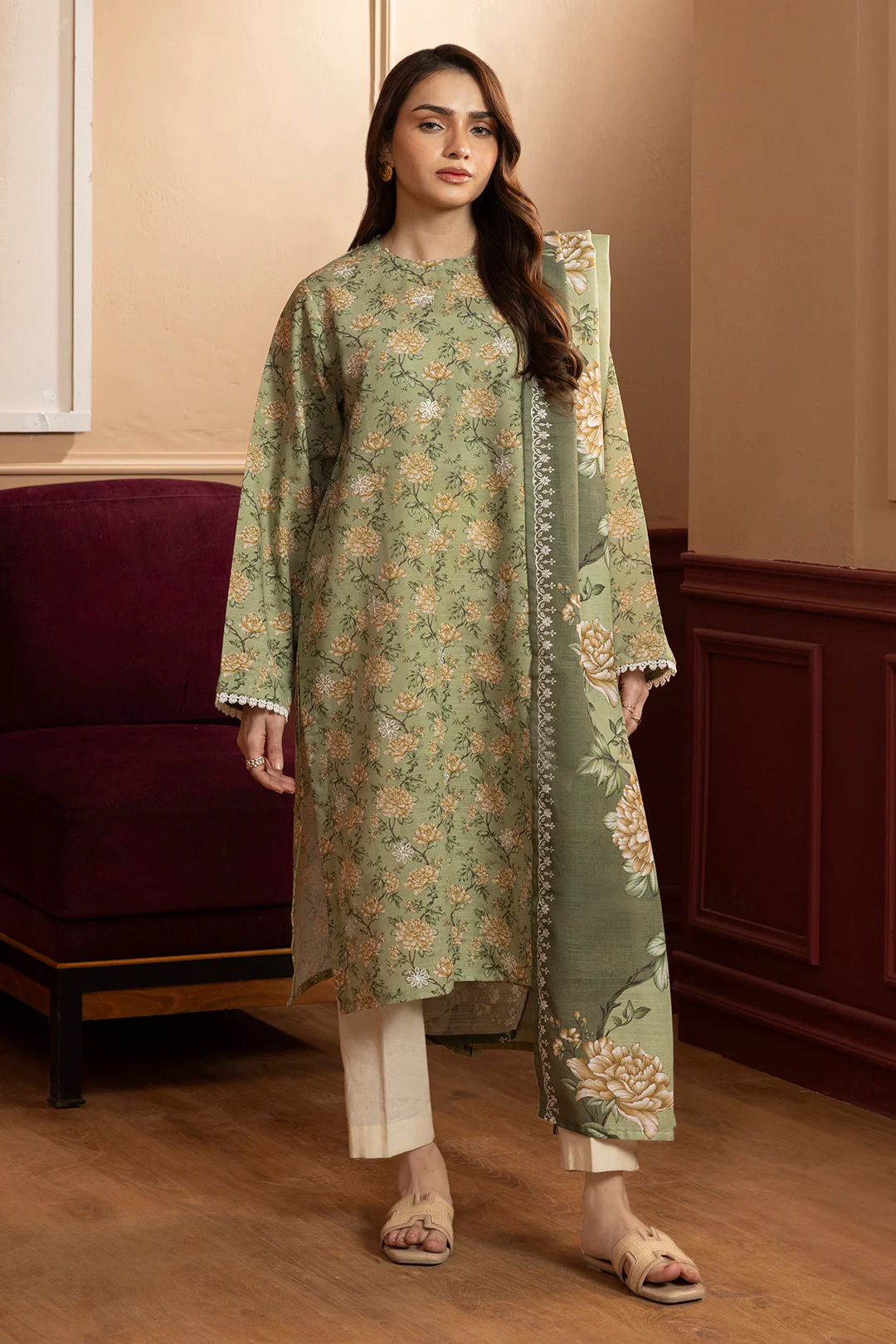 Embroidered Kurta Dupatta - 2775 - Image 2