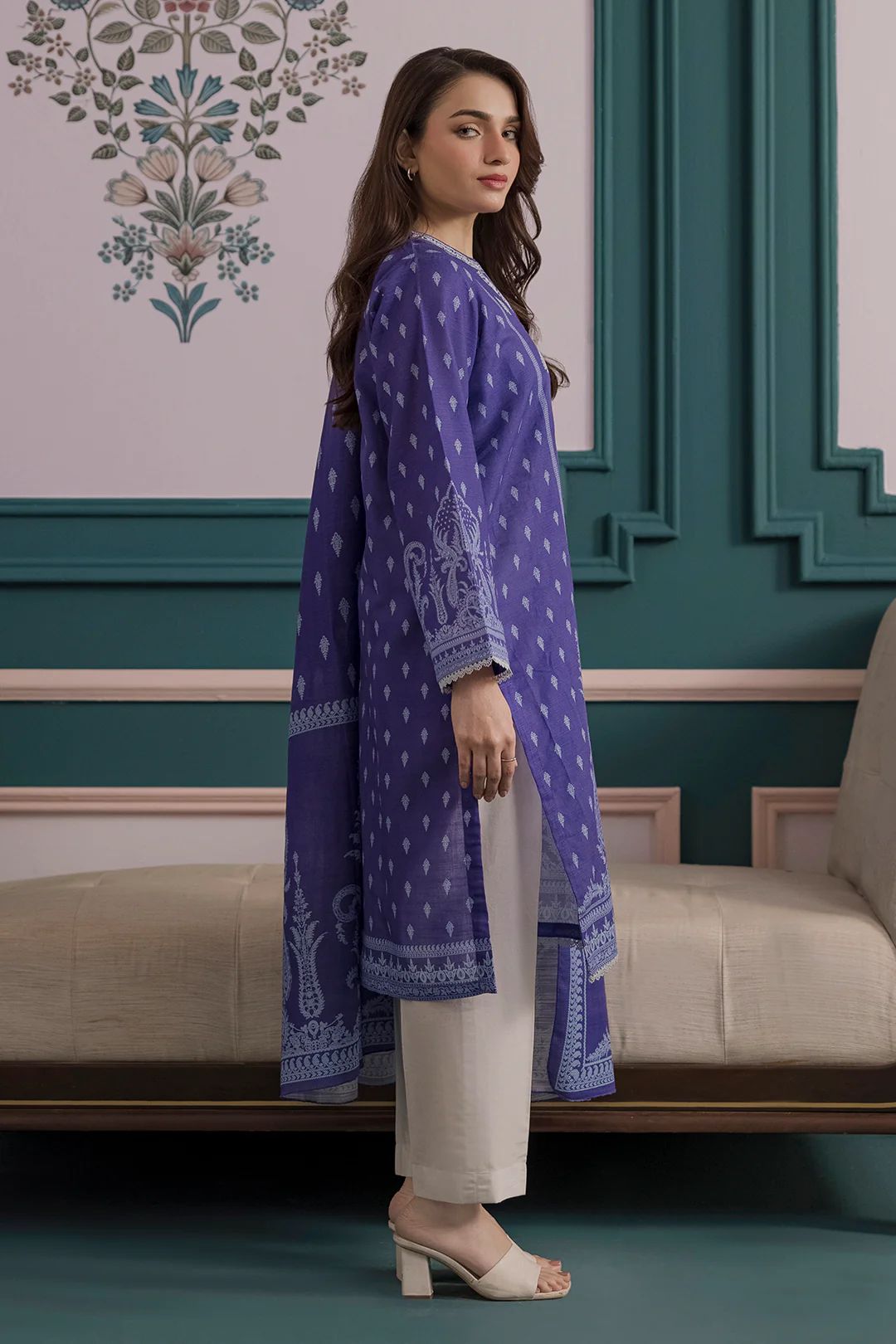 Embroidered Kurta Dupatta - 2857 - Image 3