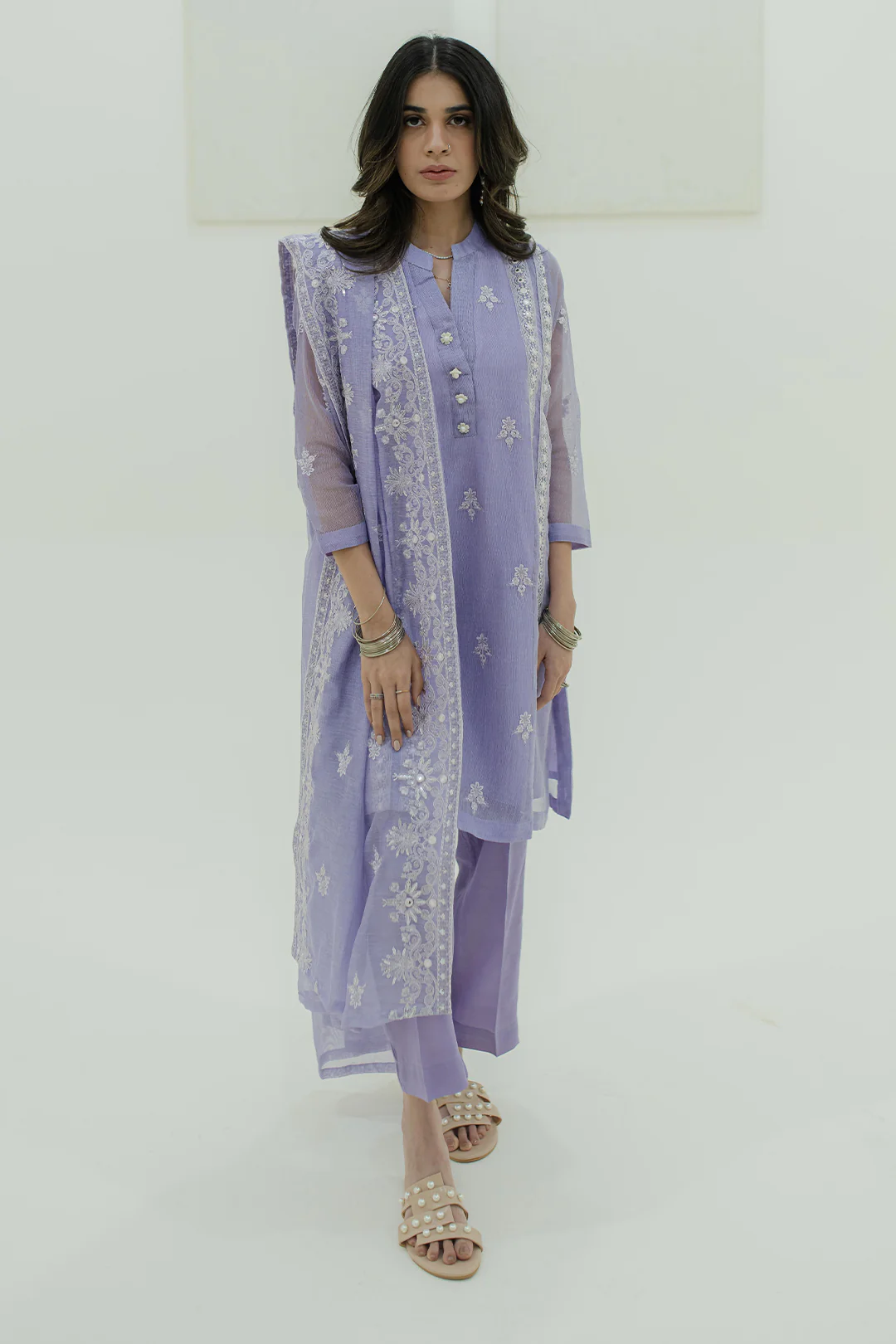 Embroidered Kurta Dupatta - 3237 - Image 3
