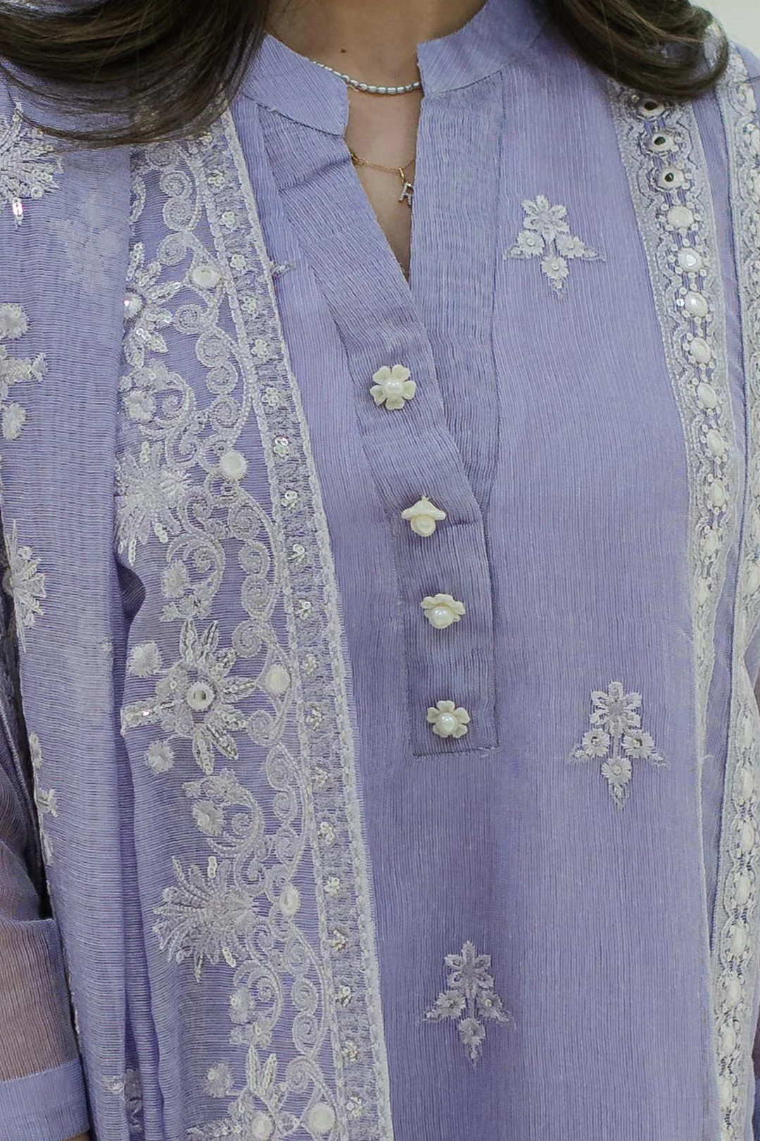 Embroidered Kurta Dupatta - 3237 - Image 4