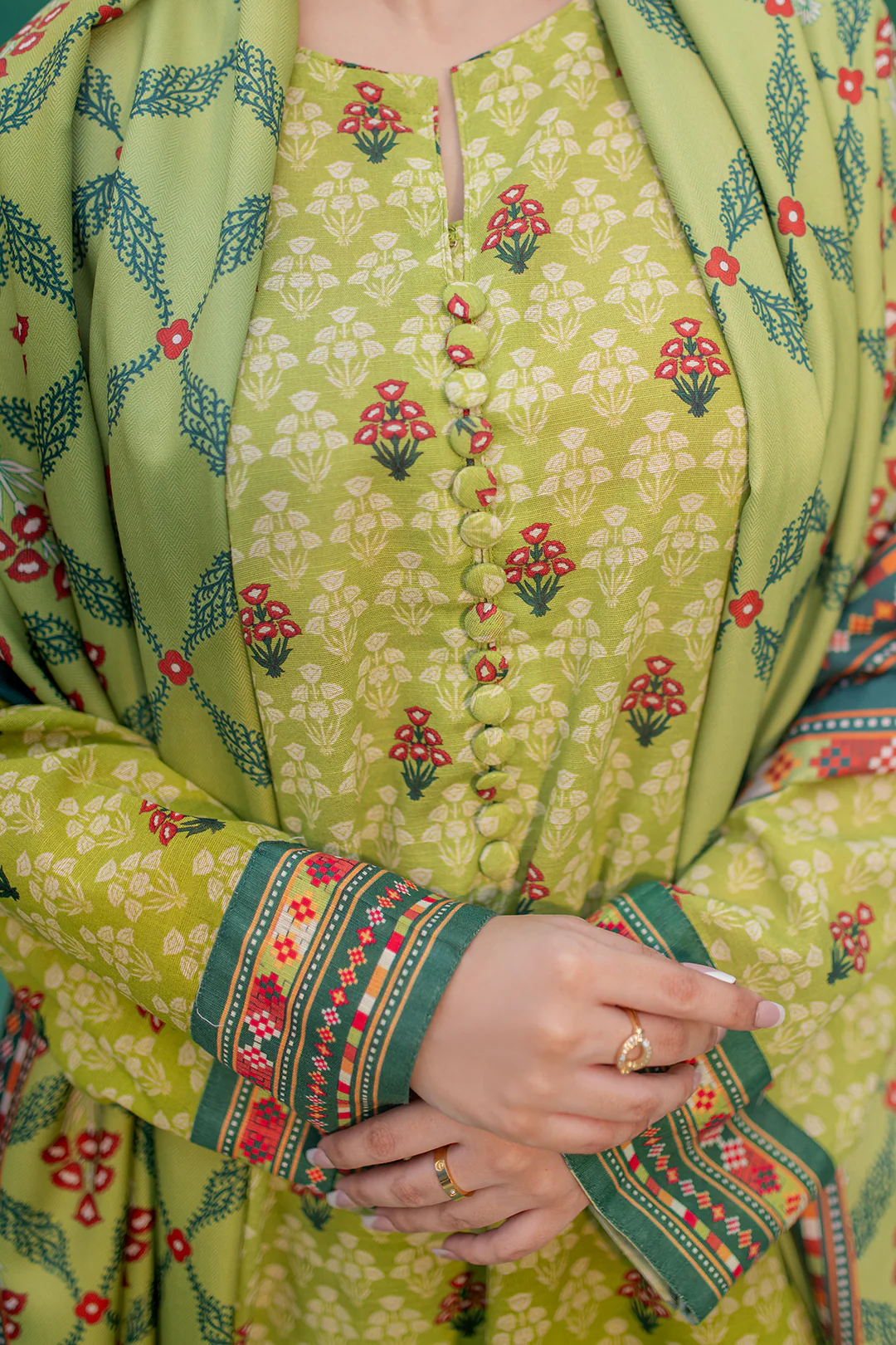 Kurta Shawl Trouser - 2943 - Image 3