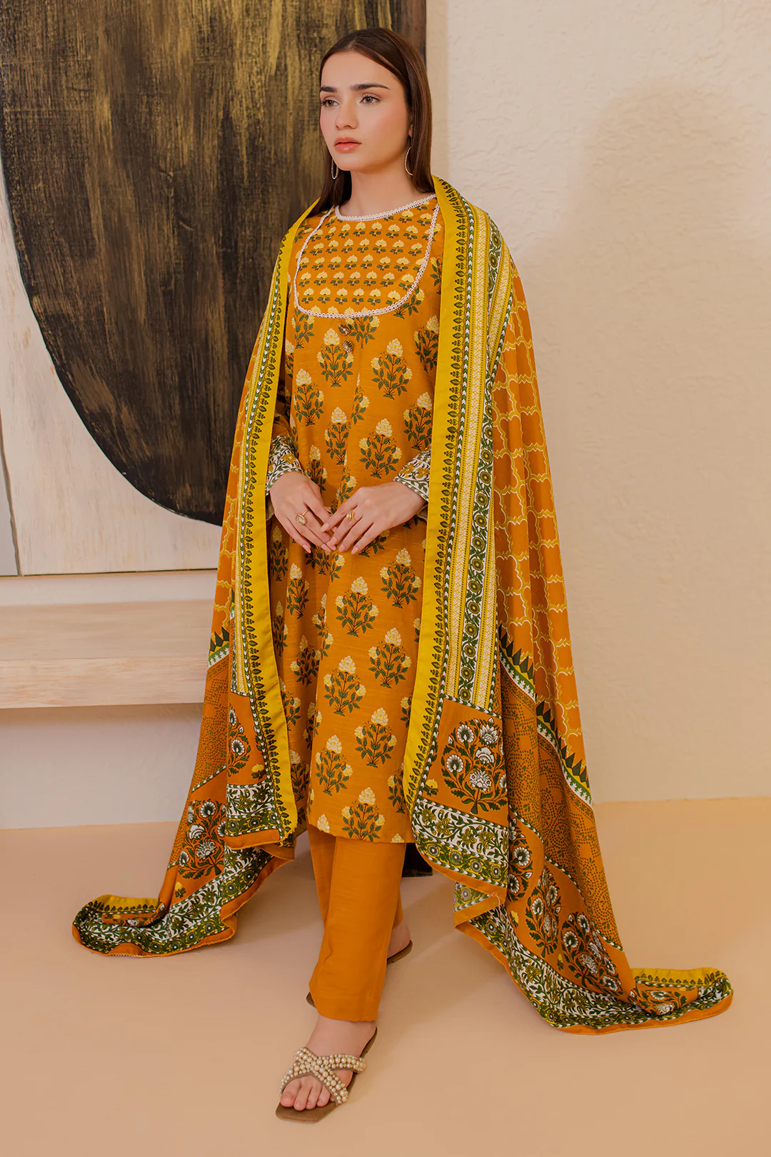 Kurta Shawl Trouser - 2946 - Image 3