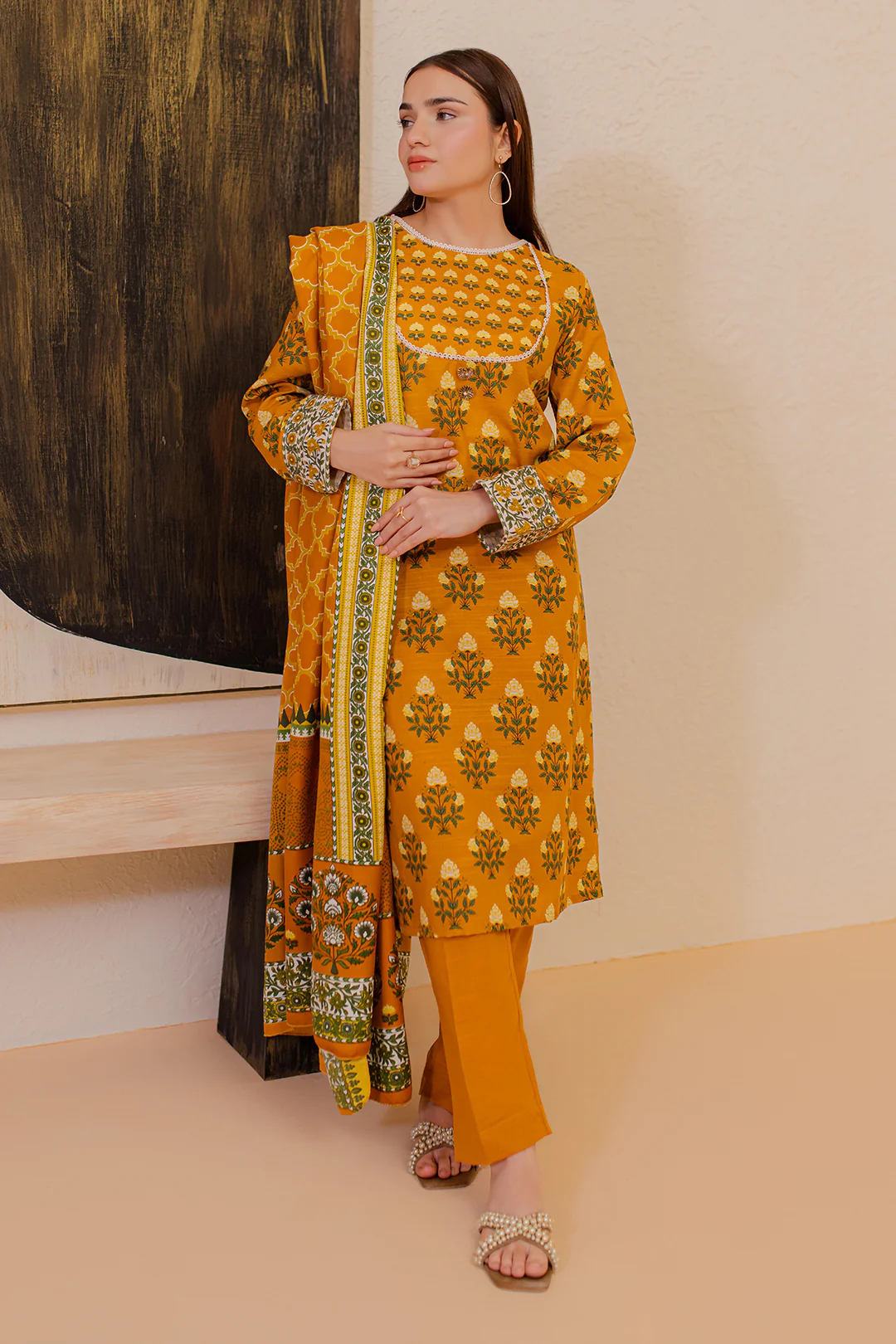 Kurta Shawl Trouser - 2946 - Image 5