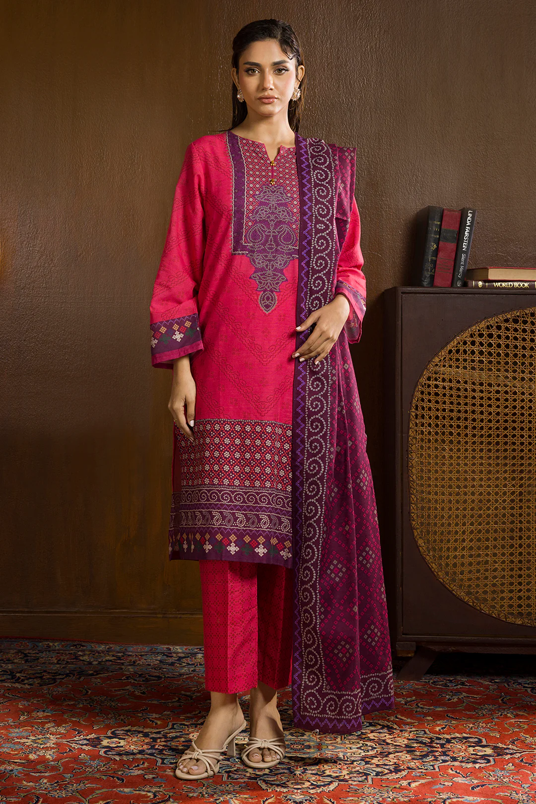 Kurta Shawl Trouser - 3007 - Image 3