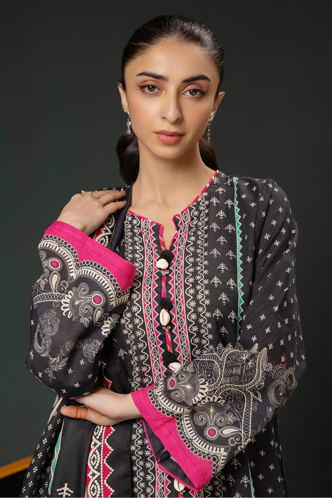 Kurta Shawl Trouser - 3008 - Image 2