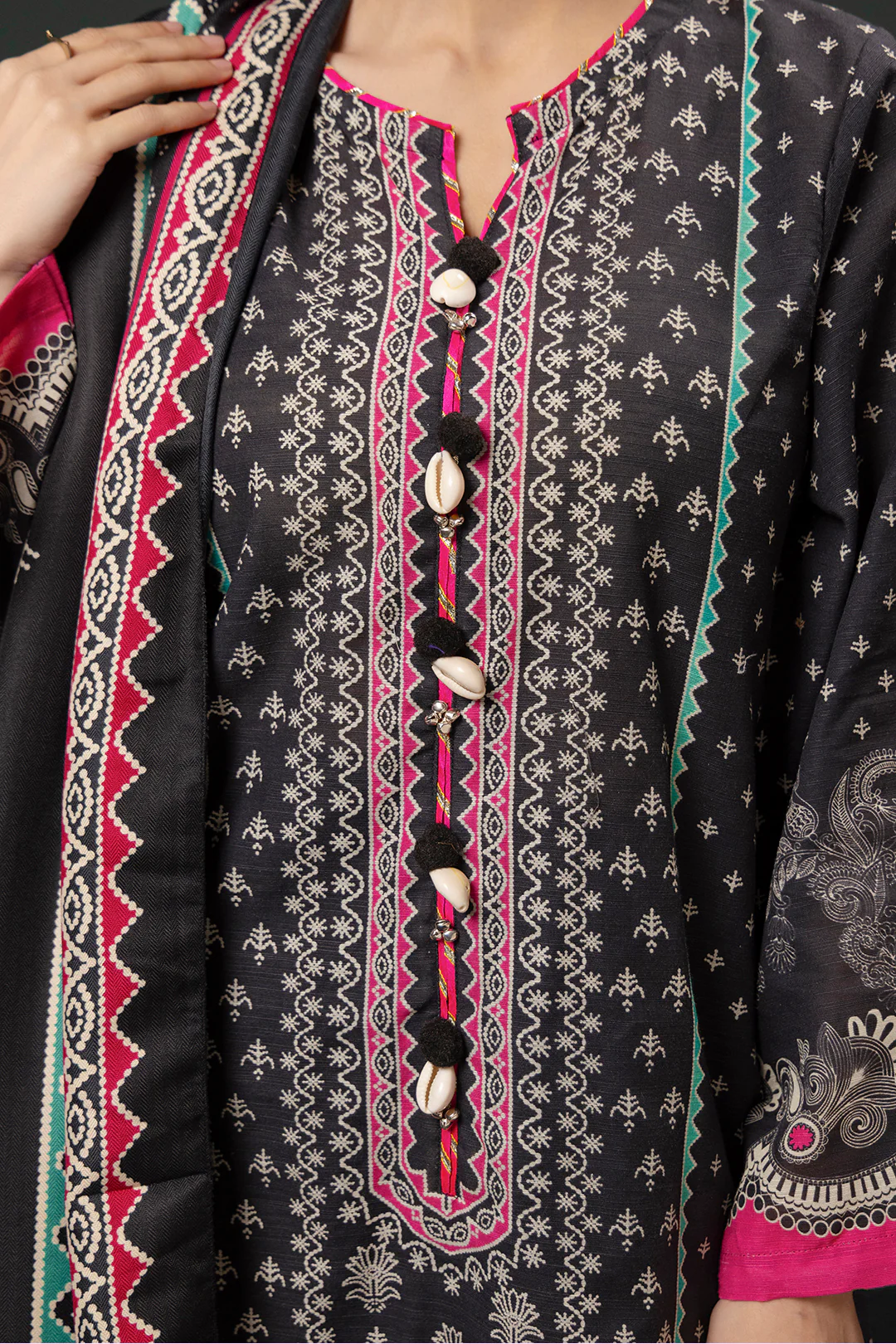 Kurta Shawl Trouser - 3008 - Image 7