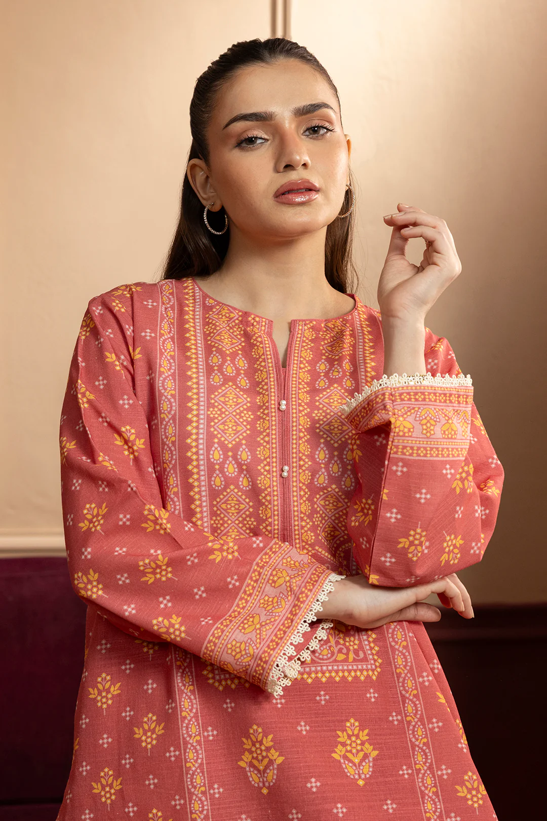 Kurta Shawl Trouser - 2862 - Image 2