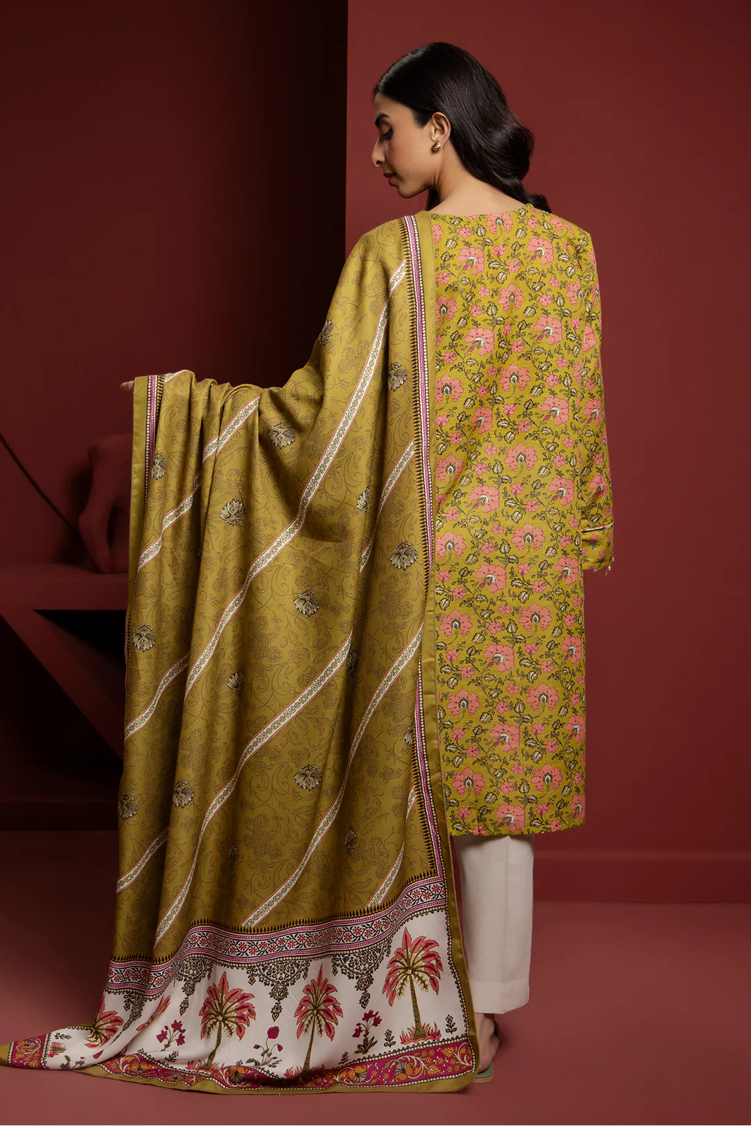 Embroidered Kurta Shawl - 3036 - Image 19