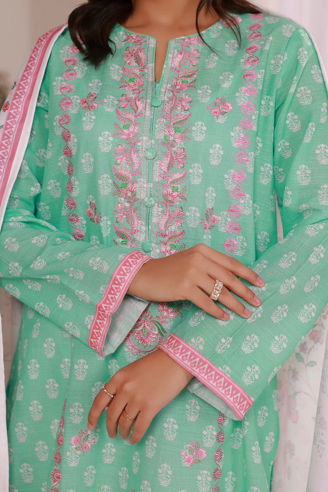 Embroidered Kurta Shawl - 2881 - Image 5