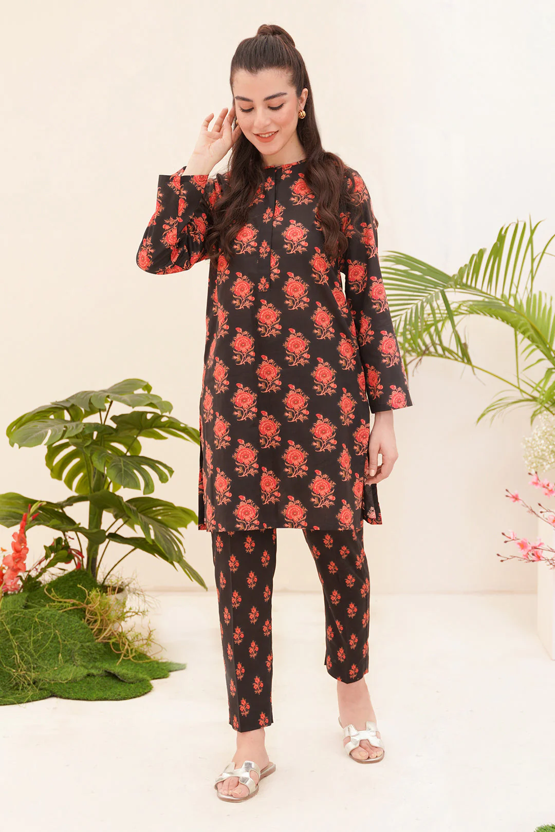 Embroidered Kurta Trouser - 0651 - Image 2