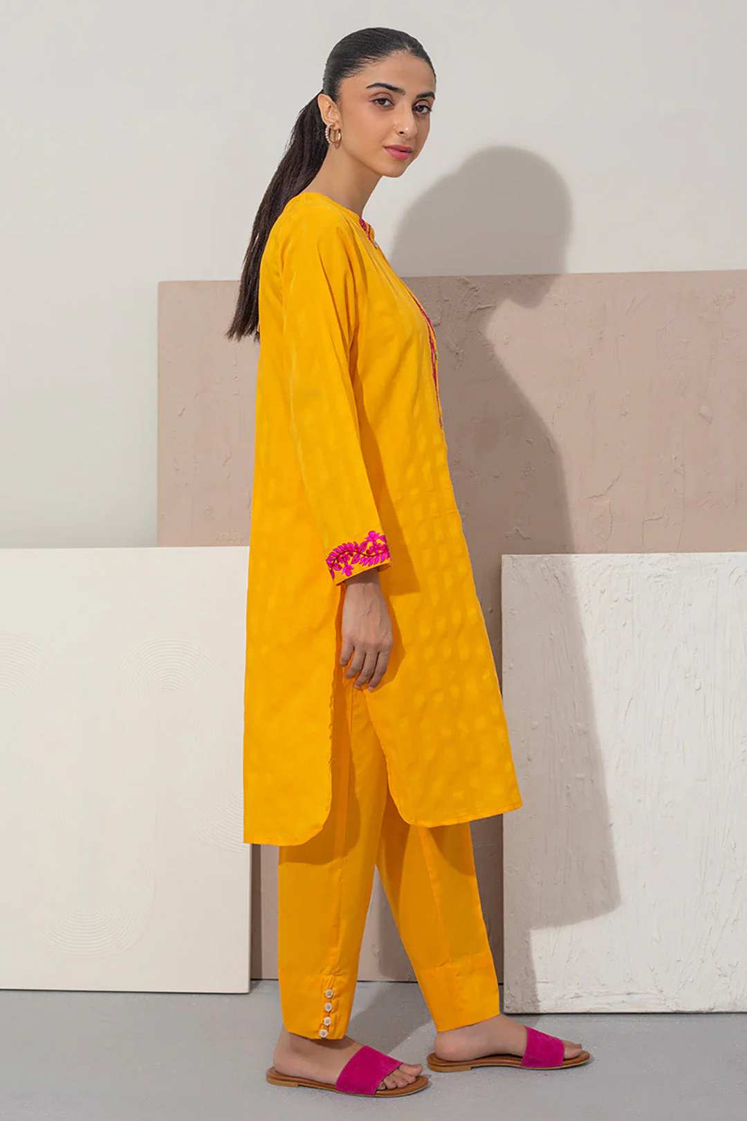 Embroidered Kurta Trouser - 0924 - Image 3