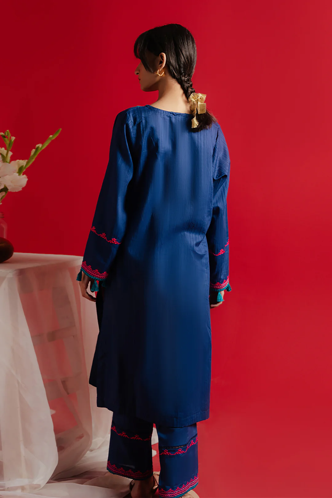 Embroidered Kurta Trouser - 1098 - Image 5