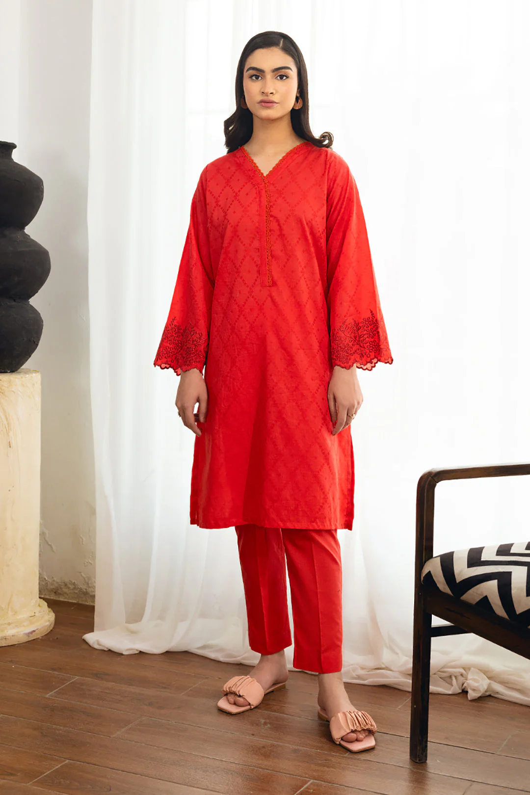 Embroidered Kurta Trouser - 1174 - Image 2